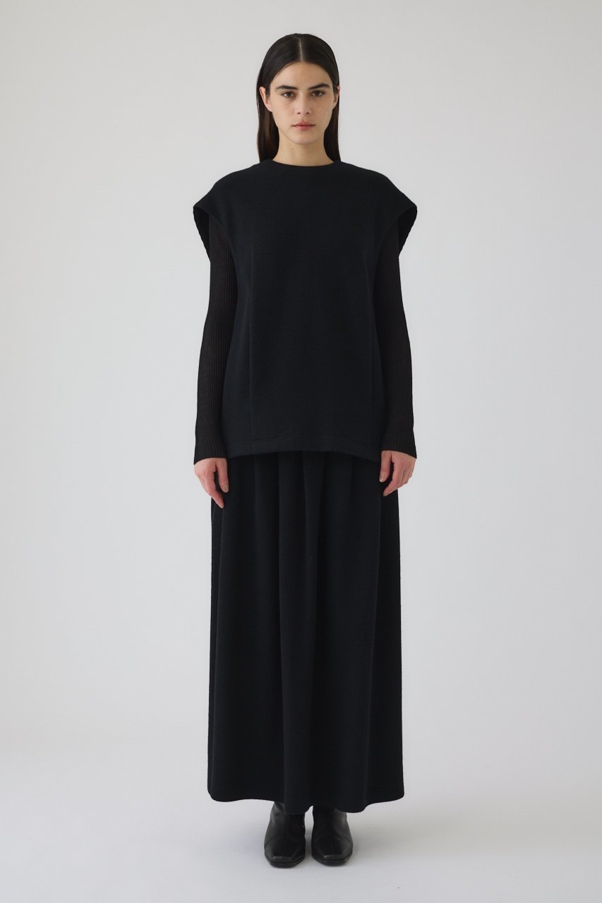 【リムアーク/RIM.ARK】のFront hole vest like tops/トップス 人気、トレンドファッション・服の通販 founy(ファニー) 　ファッション　Fashion　レディースファッション　Fashion for Women　アウター　Coat / Outerwear Collection　レディースジャケット・軽アウター　Jackets　インナー　Innerwear　ジャケット　Jacket, Outerwear　セットアップ　Set-Up, Coordinated Outfit　タートルネック　Turtleneck, High Neck　フォルム　Silhouette, Form　ベスト　Vest, Waistcoat　ロング　Long, Long-Length　other-2|ID: prp329100004888972 ipo3291000000036518654