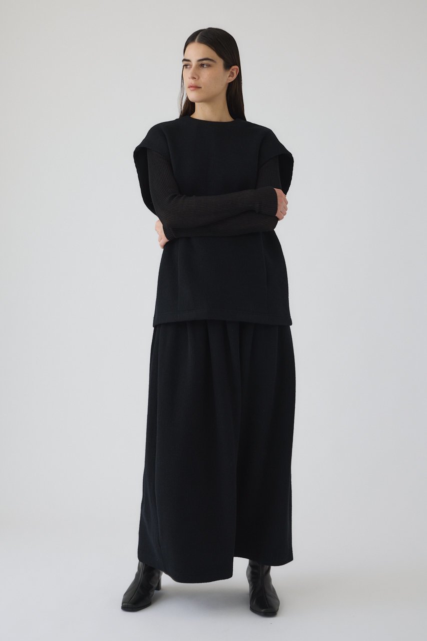 【リムアーク/RIM.ARK】のFront hole vest like tops/トップス 人気、トレンドファッション・服の通販 founy(ファニー) 　ファッション　Fashion　レディースファッション　Fashion for Women　アウター　Coat / Outerwear Collection　レディースジャケット・軽アウター　Jackets　インナー　Innerwear　ジャケット　Jacket, Outerwear　セットアップ　Set-Up, Coordinated Outfit　タートルネック　Turtleneck, High Neck　フォルム　Silhouette, Form　ベスト　Vest, Waistcoat　ロング　Long, Long-Length　other-3|ID: prp329100004888972 ipo3291000000036518655