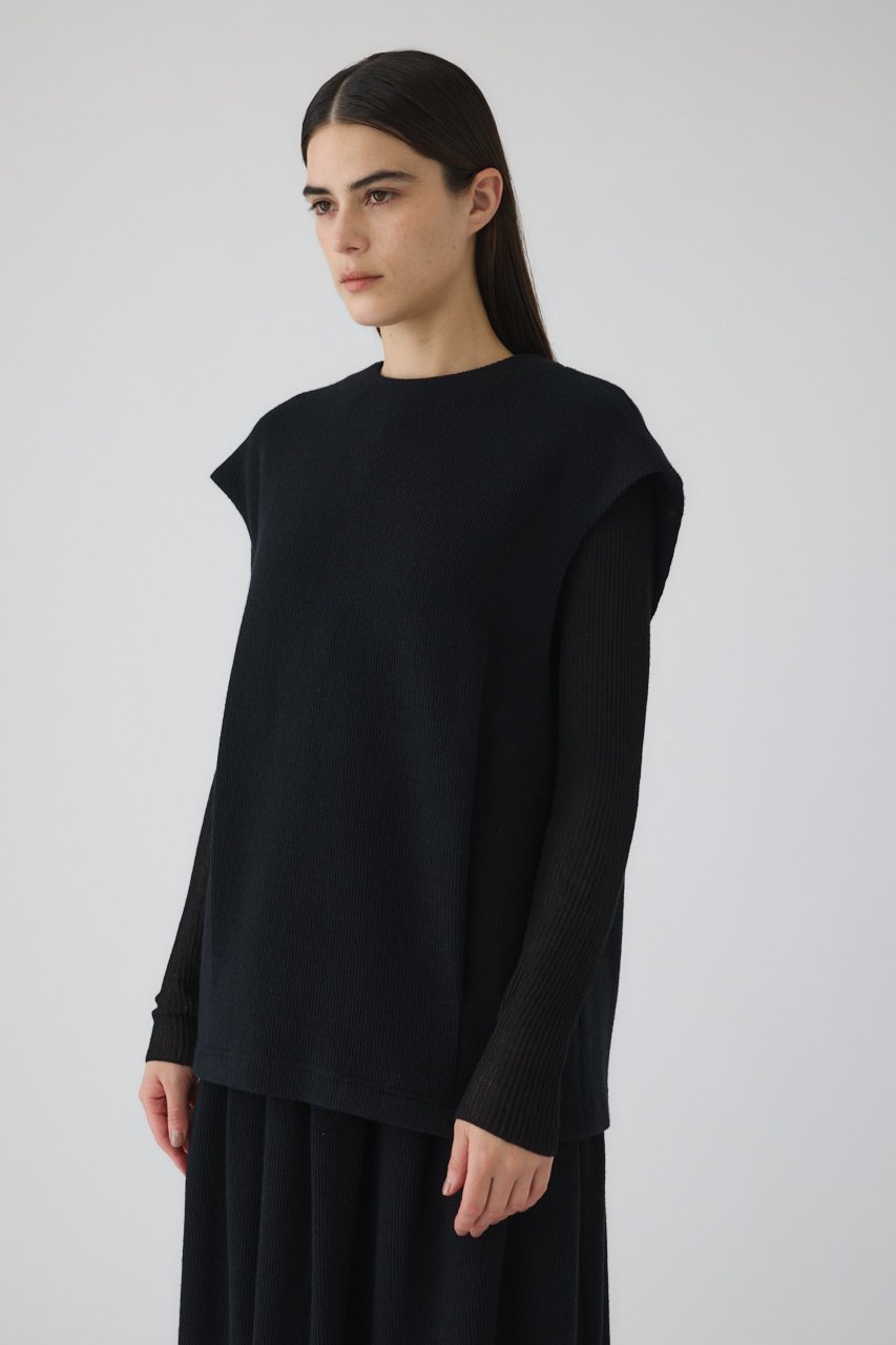 【リムアーク/RIM.ARK】のFront hole vest like tops/トップス 人気、トレンドファッション・服の通販 founy(ファニー) 　ファッション　Fashion　レディースファッション　Fashion for Women　アウター　Coat / Outerwear Collection　レディースジャケット・軽アウター　Jackets　インナー　Innerwear　ジャケット　Jacket, Outerwear　セットアップ　Set-Up, Coordinated Outfit　タートルネック　Turtleneck, High Neck　フォルム　Silhouette, Form　ベスト　Vest, Waistcoat　ロング　Long, Long-Length　other-6|ID: prp329100004888972 ipo3291000000036518659