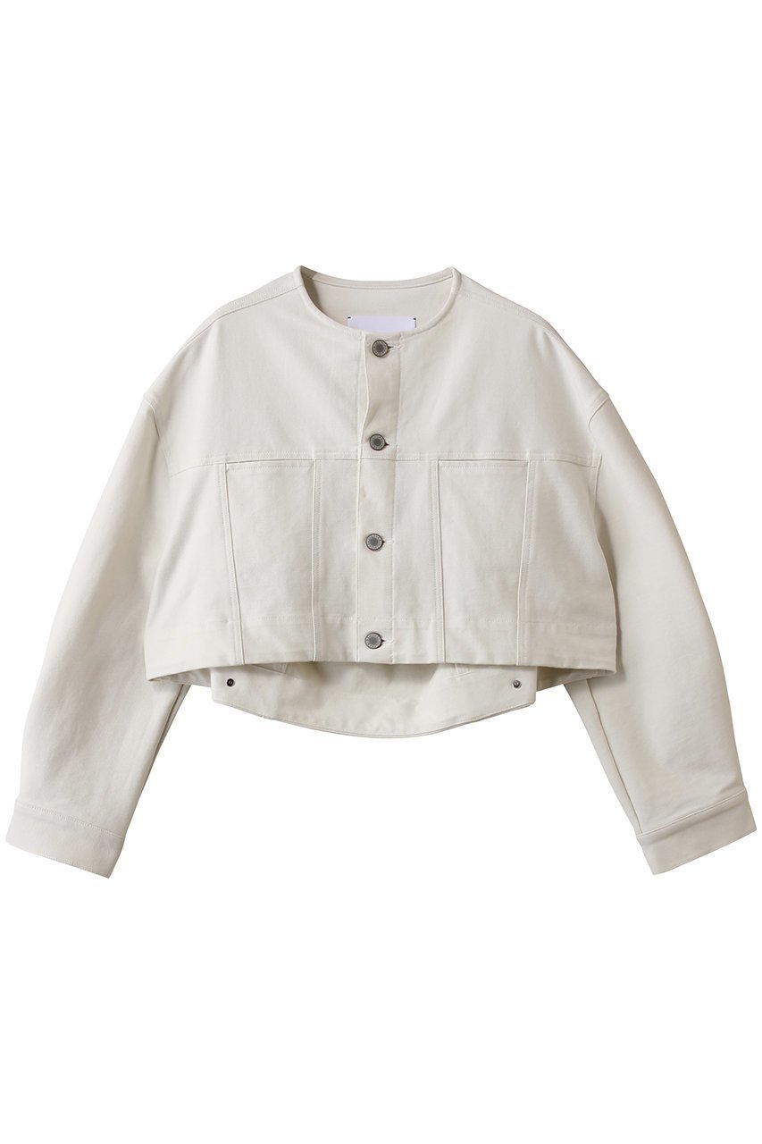 【コグ ザビッグスモーク/COGTHEBIGSMOKE】の16 NIKKI COLLARLESS JACKET インテリア・キッズ・メンズ・レディースファッション・服の通販 founy(ファニー) 　ファッション　Fashion　レディースファッション　Fashion for Women　アウター　Coat / Outerwear Collection　レディースジャケット・軽アウター　Jackets　ジャケット　Jacket, Outerwear　ツイスト　Tweed, Tweed Fabric　デニム　Denim, Jeans Material　フェミニン　Feminine, Girly　定番　Standard, Basic Item　ホワイト|ID: prp329100004888976 ipo3291000000036518997