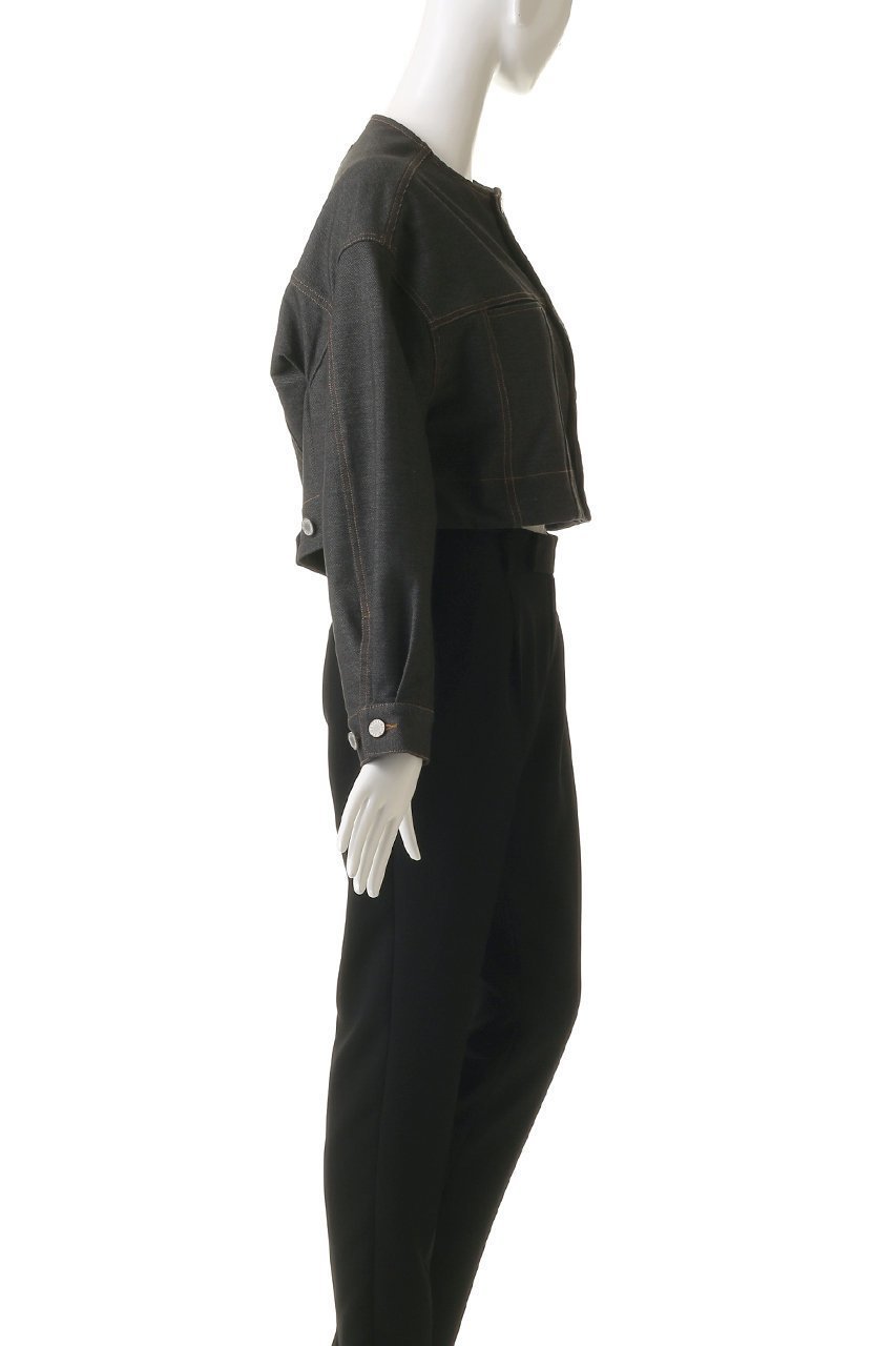 【コグ ザビッグスモーク/COGTHEBIGSMOKE】の16 NIKKI COLLARLESS JACKET 人気、トレンドファッション・服の通販 founy(ファニー) 　ファッション　Fashion　レディースファッション　Fashion for Women　アウター　Coat / Outerwear Collection　レディースジャケット・軽アウター　Jackets　ジャケット　Jacket, Outerwear　ツイスト　Tweed, Tweed Fabric　デニム　Denim, Jeans Material　フェミニン　Feminine, Girly　定番　Standard, Basic Item　other-3|ID: prp329100004888976 ipo3291000000036519000