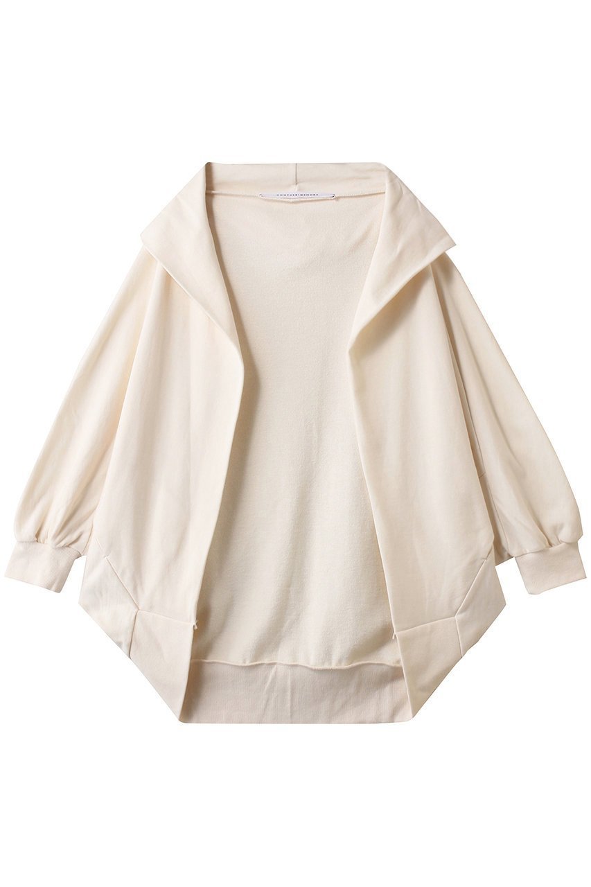 【コグ ザビッグスモーク/COGTHEBIGSMOKE】の53 NICOLETTE BORERO HOODY インテリア・キッズ・メンズ・レディースファッション・服の通販 founy(ファニー) 　ファッション　Fashion　レディースファッション　Fashion for Women　トップス・カットソー　Cut & Sew Tops　カーディガン・羽織り　Layered Style Cardigans　シャツ・ブラウス・オフィスカジュアル　Elegant Blouses & Button-Ups　ロングTシャツ・Tシャツ　Longline T-Shirts & Tees　カットソー・ベーシックTシャツ　Cut-and-Sewn Tops / Stretch Tees & Basics　カーディガン　Cardigan, Knitwear　コンパクト　Compact, Small Size　ショール　Shawl, Wrap　スウェット / スエット　Sweatshirt, Sweatwear　ドレープ　Drape, Draping Fabric　エレガント 上品　Elegant　ミルク|ID: prp329100004888977 ipo3291000000036519012