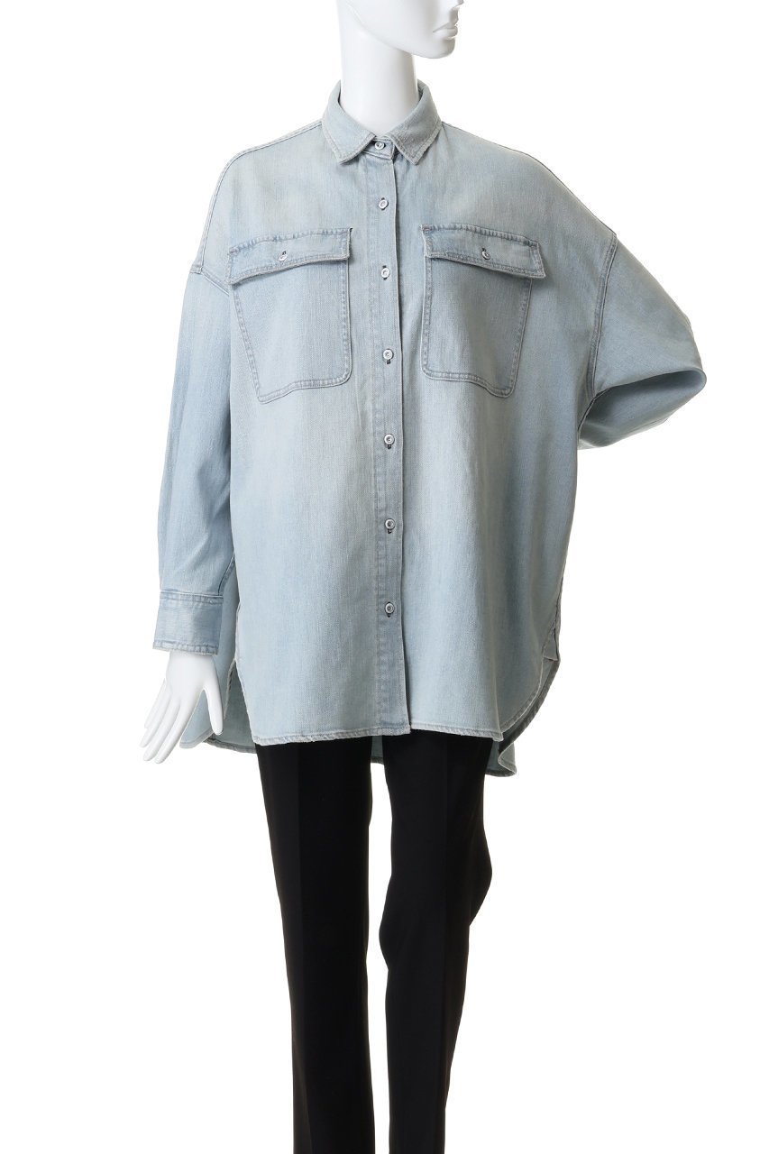 【ヘルシーデニム/Healthy Denim】のAlmond スーパービッグデニムシャツ 人気、トレンドファッション・服の通販 founy(ファニー) 　ファッション　Fashion　レディースファッション　Fashion for Women　トップス・カットソー　Cut & Sew Tops　シャツ・ブラウス・オフィスカジュアル　Elegant Blouses & Button-Ups　スリーブ　Sleeve, Long Sleeve / Short Sleeve　ダメージ　Distressed, Destroyed　チュニック　Tunic, Long Top　デニム　Denim, Jeans Material　ロング　Long, Long-Length　other-2|ID: prp329100004888979 ipo3291000000036519142