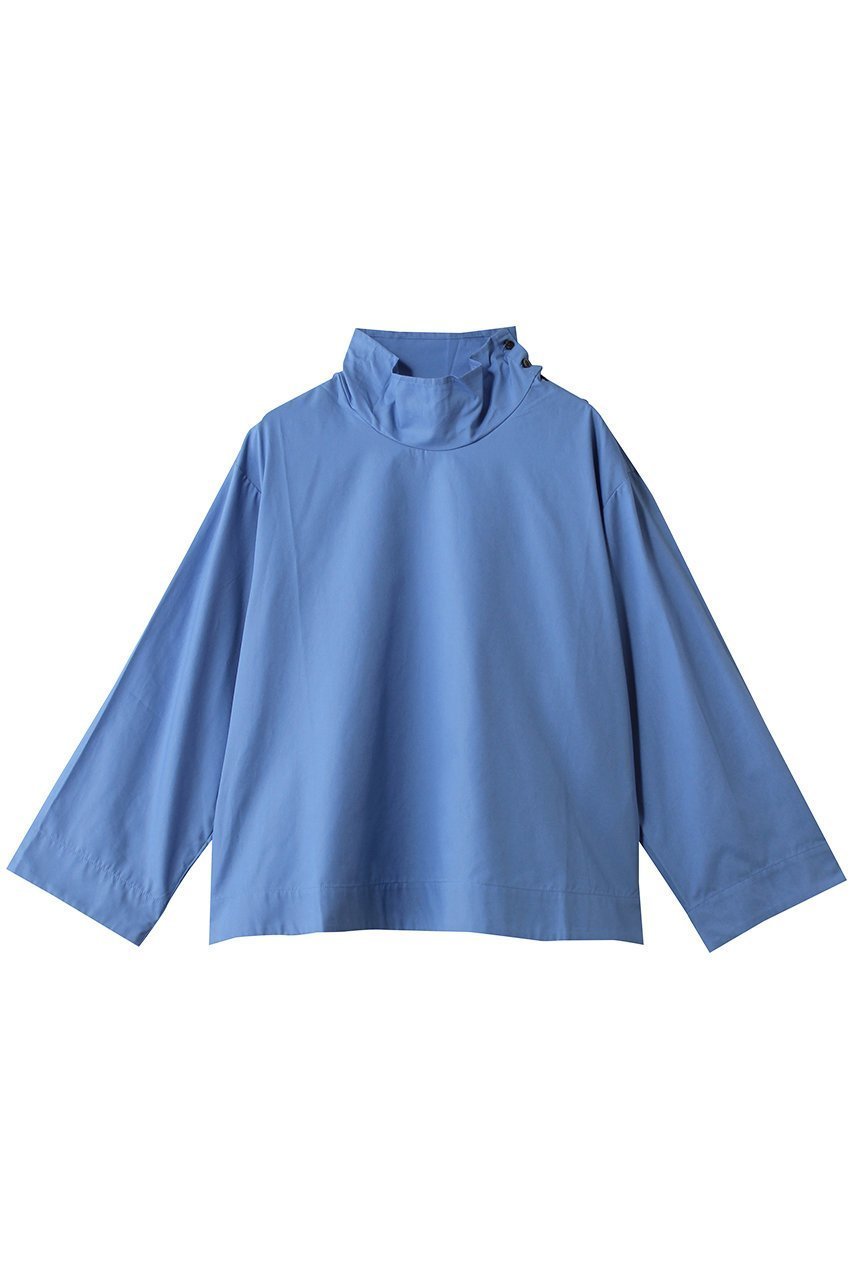 【ミズイロ インド/mizuiro ind】のhigh neck shirt シャツ インテリア・キッズ・メンズ・レディースファッション・服の通販 founy(ファニー) 　ファッション　Fashion　レディースファッション　Fashion for Women　トップス・カットソー　Cut & Sew Tops　シャツ・ブラウス・オフィスカジュアル　Elegant Blouses & Button-Ups　アシンメトリー　Asymmetrical Style　スリーブ　Sleeve, Long Sleeve / Short Sleeve　ハイネック　High Neck, Mock Neck　ルーズ　Loose, Oversized　ロング　Long, Long-Length　blue|ID: prp329100004888981 ipo3291000000036519213