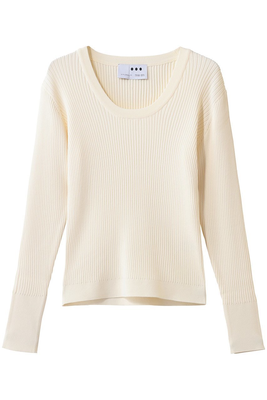 【スリー ドッツ/three dots】のリュクスレーヨン リブジェシカ インテリア・キッズ・メンズ・レディースファッション・服の通販 founy(ファニー) ファッション Fashion レディースファッション Fashion for Women トップス・カットソー Cut & Sew Tops シャツ・ブラウス・オフィスカジュアル Elegant Blouses & Button-Ups ロングTシャツ・Tシャツ Longline T-Shirts & Tees カットソー・ベーシックTシャツ Cut-and-Sewn Tops / Stretch Tees & Basics インナー Innerwear シンプル Simple, Minimal スリーブ Sleeve, Long Sleeve / Short Sleeve デコルテ Décolleté, Neckline ロング Long, Long-Length エレガント 上品 Elegant オフホワイト|ID: prp329100004888982 ipo3291000000036519229