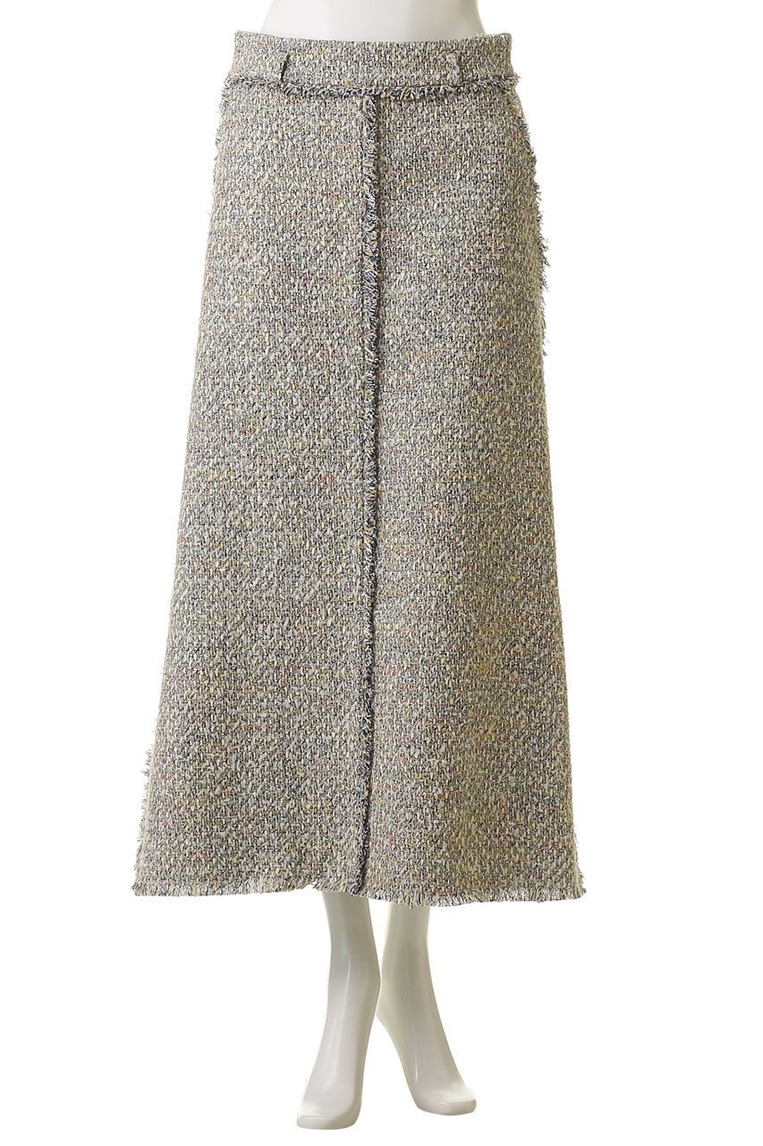 【エブール/ebure】のマルチツィード トラペーズスカート 人気、トレンドファッション・服の通販 founy(ファニー) 　ファッション　Fashion　レディースファッション　Fashion for Women　スカート　Skirts　おすすめ　Recommended / Our Picks　イタリア　Italy　センター　Center, Center Line　ツイード／ツィード　Choker, Choker Necklace　フリンジ　Fringe, Tassel　other-2|ID: prp329100004888987 ipo3291000000036519323