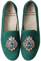 【ルール ロジェット/leur logette】の【KIDS LOVE GAITE 】カウレザーヌバックフラットシューズ グリーン|ID: prp329100004888997 ipo3291000000036519589