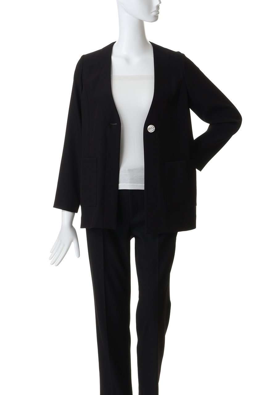 【エムフィル/M Fil】のトリアセ ボディシェル ノーカラージャケット 人気、トレンドファッション・服の通販 founy(ファニー) 　ファッション　Fashion　レディースファッション　Fashion for Women　アウター　Coat / Outerwear Collection　レディースジャケット・軽アウター　Jackets　ノーカラージャケット / シンプル上品コーデ　Collarless Jackets　カーディガン　Cardigan, Knitwear　シンプル　Simple, Minimal　ジャケット　Jacket, Outerwear　ストレッチ　Stretch, Stretchy Fabric　スリット　Slit, Slit Detail　ドレープ　Drape, Draping Fabric　ワイド　Wide, Wide Fit　夏　Summer　other-7|ID: prp329100004889012 ipo3291000000036519940