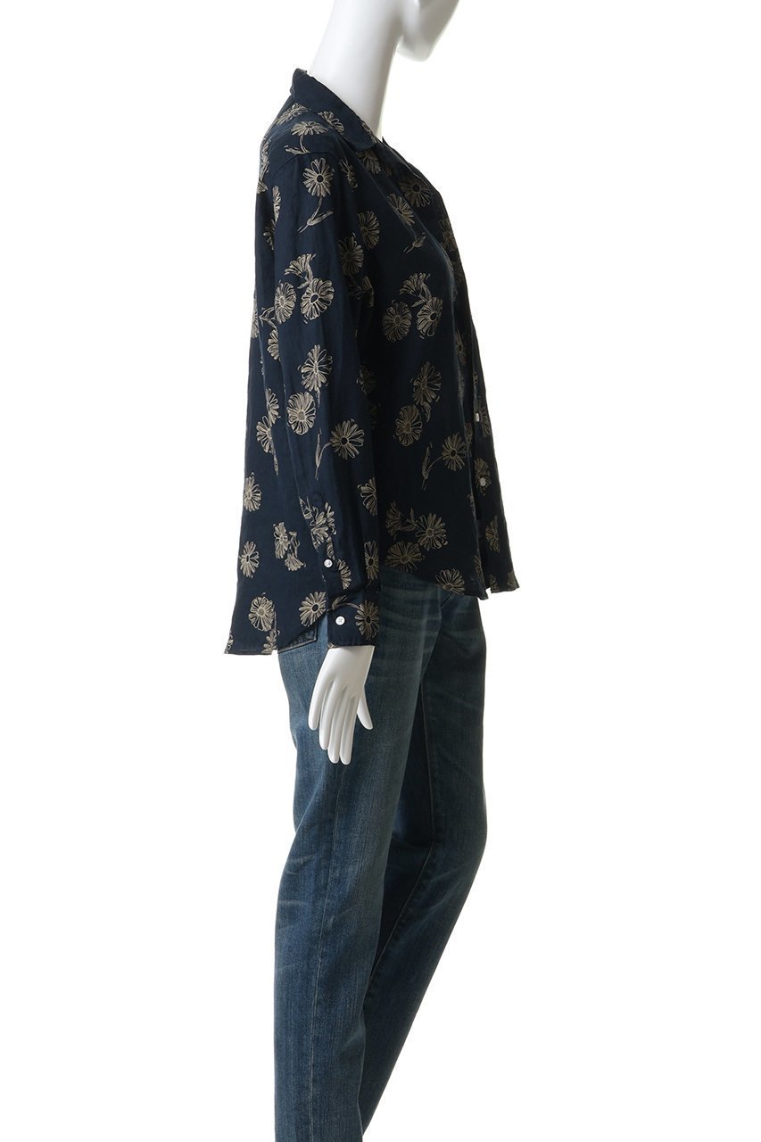【フランク&アイリーン/Frank&Eileen】のEILEEN イタリアンリネン ブラックフラワー シャツ 人気、トレンドファッション・服の通販 founy(ファニー) 　ファッション　Fashion　レディースファッション　Fashion for Women　トップス・カットソー　Cut & Sew Tops　シャツ・ブラウス・オフィスカジュアル　Elegant Blouses & Button-Ups　スリーブ　Sleeve, Long Sleeve / Short Sleeve　フィット　Fit, Slim Fit　フラワー　Flower, Floral　リネン　Linen, Linen Fabric　ロング　Long, Long-Length　エレガント 上品　Elegant　定番　Standard, Basic Item　新作・新入荷　New Arrivals / New In　other-3|ID: prp329100004889028 ipo3291000000036520389