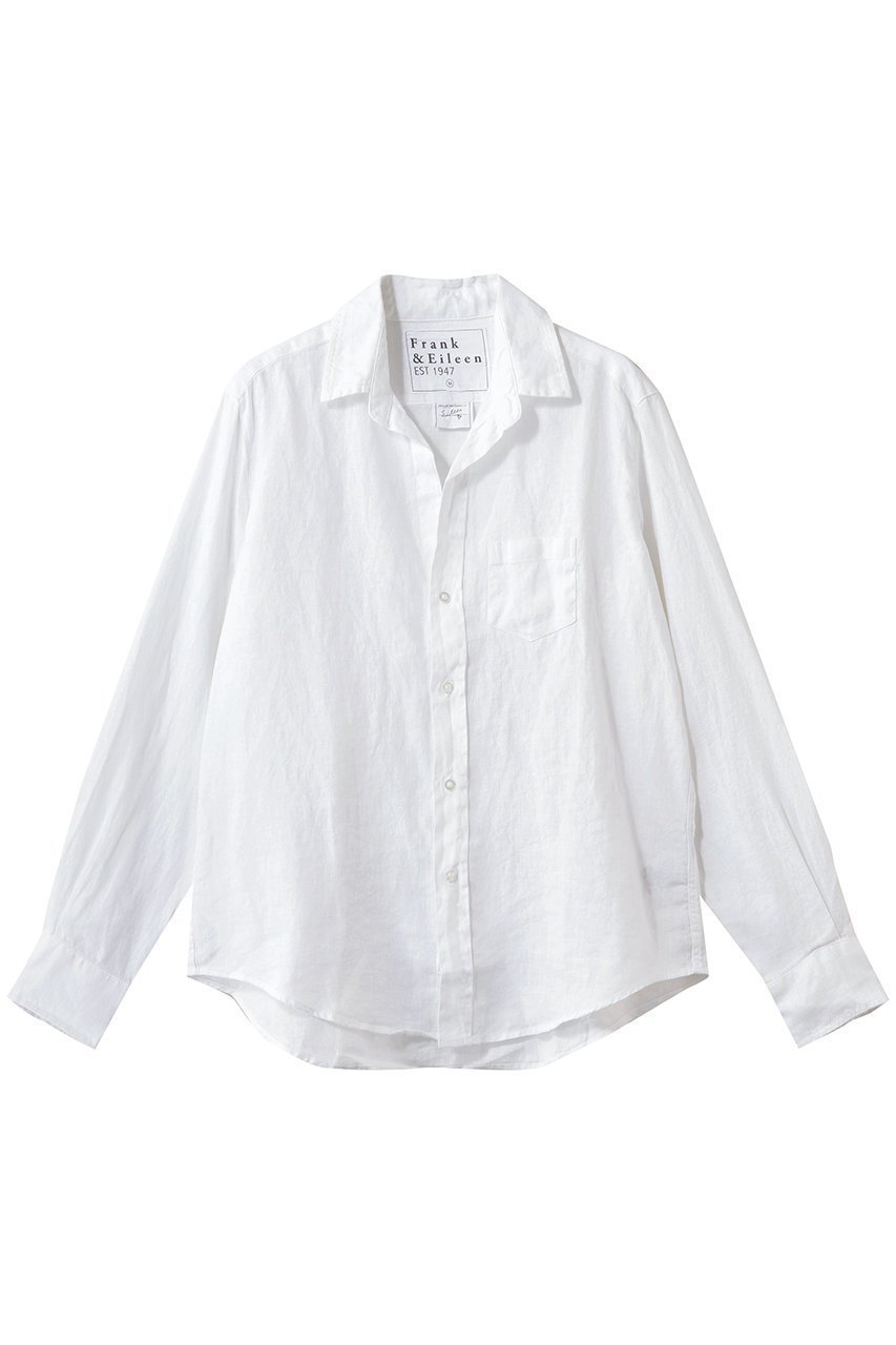 【フランク&アイリーン/Frank&Eileen】のEILEEN ウォッシュドリネン シャツ 人気、トレンドファッション・服の通販 founy(ファニー) 　ファッション　Fashion　レディースファッション　Fashion for Women　トップス・カットソー　Cut & Sew Tops　シャツ・ブラウス・オフィスカジュアル　Elegant Blouses & Button-Ups　スリーブ　Sleeve, Long Sleeve / Short Sleeve　リゾート　Resort, Vacation Style　リネン　Linen, Linen Fabric　ロング　Long, Long-Length　定番　Standard, Basic Item　新作・新入荷　New Arrivals / New In　 other-1|ID: prp329100004889029 ipo3291000000036520395