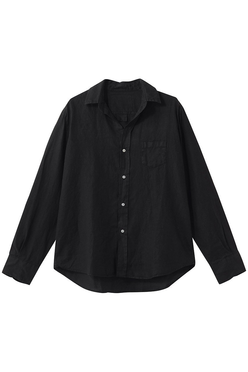 【フランク&アイリーン/Frank&Eileen】のEILEEN ウォッシュドリネン シャツ インテリア・キッズ・メンズ・レディースファッション・服の通販 founy(ファニー) 　ファッション　Fashion　レディースファッション　Fashion for Women　トップス・カットソー　Cut & Sew Tops　シャツ・ブラウス・オフィスカジュアル　Elegant Blouses & Button-Ups　スリーブ　Sleeve, Long Sleeve / Short Sleeve　リゾート　Resort, Vacation Style　リネン　Linen, Linen Fabric　ロング　Long, Long-Length　定番　Standard, Basic Item　新作・新入荷　New Arrivals / New In　ブラック|ID: prp329100004889029 ipo3291000000036520399