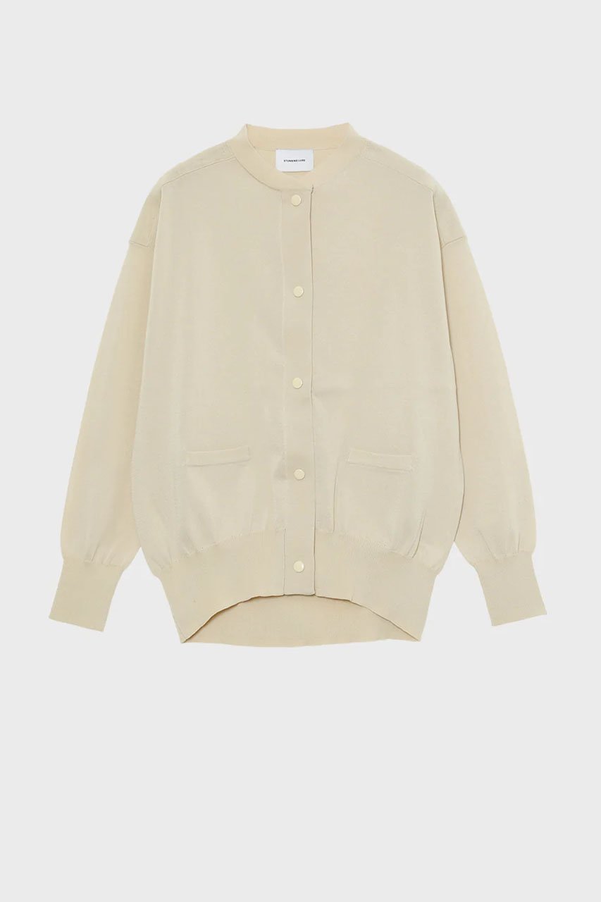 【スタニングルアー/STUNNING LURE】のハイツイストニットブルゾン インテリア・キッズ・メンズ・レディースファッション・服の通販 founy(ファニー) 　ファッション　Fashion　レディースファッション　Fashion for Women　トップス・カットソー　Cut & Sew Tops　ニット　Knit Tops & Sweaters　カーディガン・羽織り　Layered Style Cardigans　カーディガン　Cardigan, Knitwear　フラット　Flat, Flat Shoes　エレガント 上品　Elegant　ライトベージュ|ID: prp329100004889038 ipo3291000000036520579