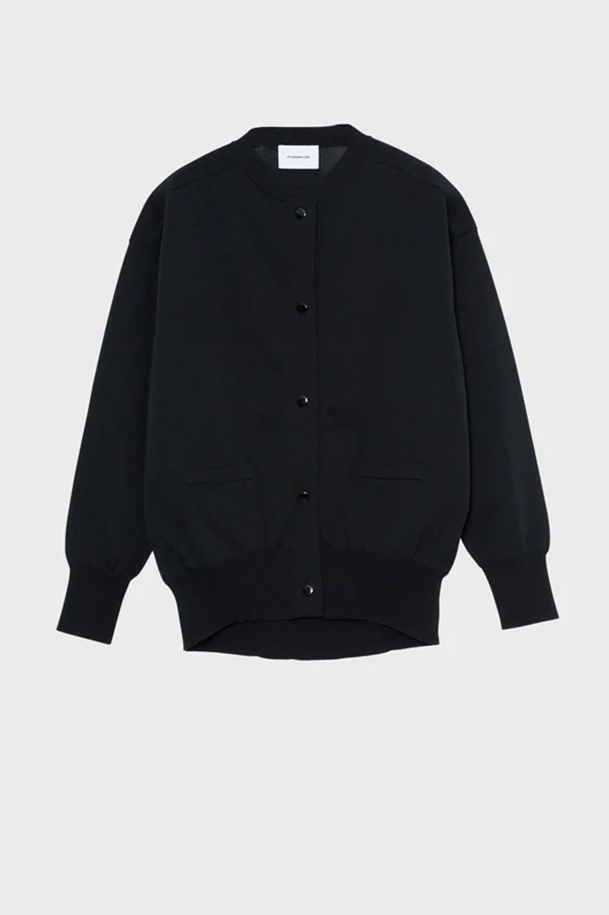 【スタニングルアー/STUNNING LURE】のハイツイストニットブルゾン インテリア・キッズ・メンズ・レディースファッション・服の通販 founy(ファニー) 　ファッション　Fashion　レディースファッション　Fashion for Women　トップス・カットソー　Cut & Sew Tops　ニット　Knit Tops & Sweaters　カーディガン・羽織り　Layered Style Cardigans　カーディガン　Cardigan, Knitwear　フラット　Flat, Flat Shoes　エレガント 上品　Elegant　ブラック|ID: prp329100004889038 ipo3291000000036520581