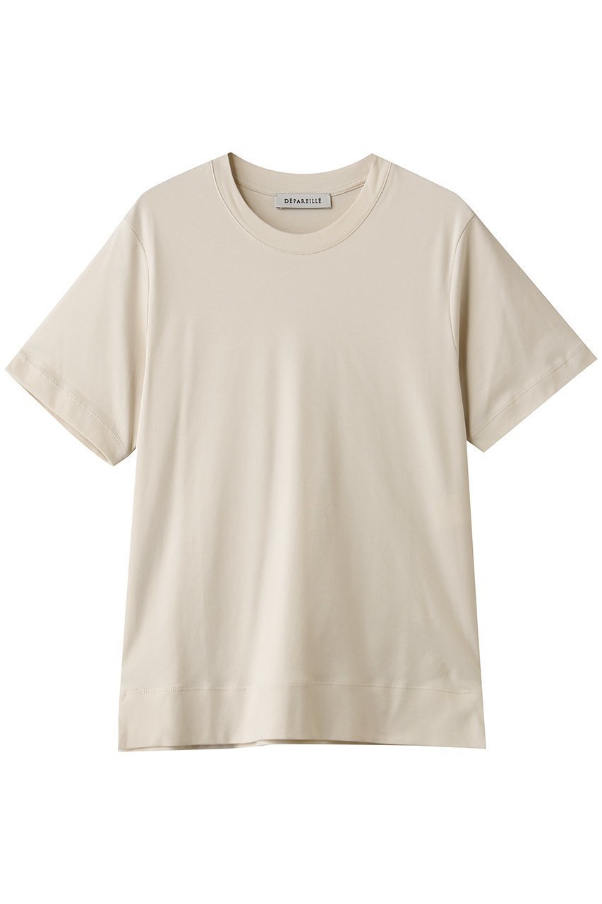 【デパリエ/DEPAREILLE】のスムースショートスリーブTシャツ インテリア・キッズ・メンズ・レディースファッション・服の通販 founy(ファニー) ファッション Fashion レディースファッション Fashion for Women トップス・カットソー Cut & Sew Tops シャツ・ブラウス・オフィスカジュアル Elegant Blouses & Button-Ups ロングTシャツ・Tシャツ Longline T-Shirts & Tees カットソー・ベーシックTシャツ Cut-and-Sewn Tops / Stretch Tees & Basics なめらか Smooth, Silky Texture インナー Innerwear ショート Short, Short Length シンプル Simple, Minimal ジャケット Jacket, Outerwear スリーブ Sleeve, Long Sleeve / Short Sleeve エレガント 上品 Elegant 定番 Standard, Basic Item 新作・新入荷 New Arrivals / New In ベージュ|ID: prp329100004889129 ipo3291000000036525727
