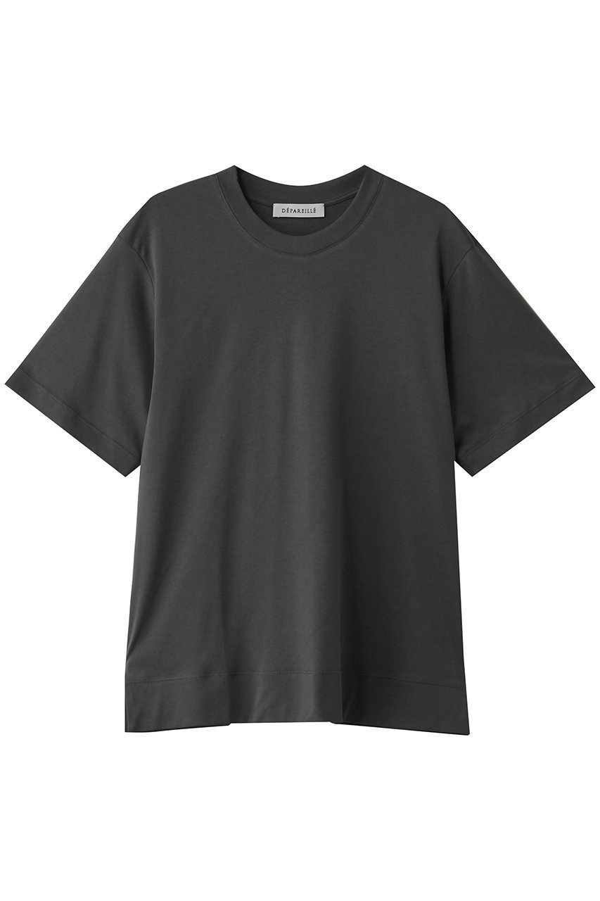 【デパリエ/DEPAREILLE】のスムースショートスリーブTシャツ インテリア・キッズ・メンズ・レディースファッション・服の通販 founy(ファニー) ファッション Fashion レディースファッション Fashion for Women トップス・カットソー Cut & Sew Tops シャツ・ブラウス・オフィスカジュアル Elegant Blouses & Button-Ups ロングTシャツ・Tシャツ Longline T-Shirts & Tees カットソー・ベーシックTシャツ Cut-and-Sewn Tops / Stretch Tees & Basics なめらか Smooth, Silky Texture インナー Innerwear ショート Short, Short Length シンプル Simple, Minimal ジャケット Jacket, Outerwear スリーブ Sleeve, Long Sleeve / Short Sleeve エレガント 上品 Elegant 定番 Standard, Basic Item 新作・新入荷 New Arrivals / New In チャコールグレー|ID: prp329100004889129 ipo3291000000036525729