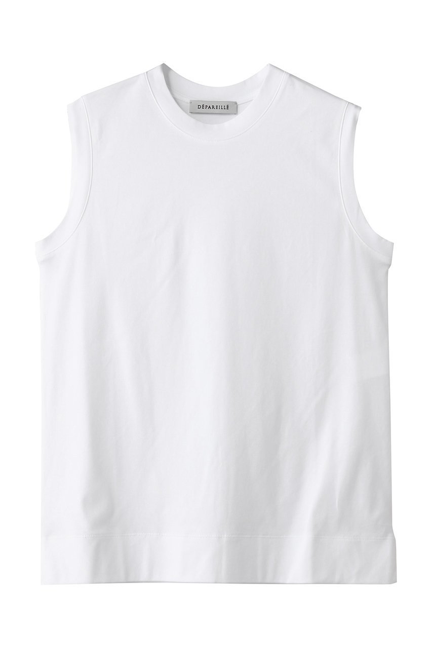 【デパリエ/DEPAREILLE】のスムースノースリーブTシャツ 人気、トレンドファッション・服の通販 founy(ファニー) 　ファッション　Fashion　レディースファッション　Fashion for Women　トップス・カットソー　Cut & Sew Tops　キャミソール&ノースリーブ　Camisoles & Sleeveless Tops　シャツ・ブラウス・オフィスカジュアル　Elegant Blouses & Button-Ups　ロングTシャツ・Tシャツ　Longline T-Shirts & Tees　カットソー・ベーシックTシャツ　Cut-and-Sewn Tops / Stretch Tees & Basics　なめらか　Smooth, Silky Texture　インナー　Innerwear　キャミソール　Camisole, Spaghetti Strap Top　シンプル　Simple, Minimal　ジャケット　Jacket, Outerwear　タンク　Tank Top, Sleeveless Top　ノースリーブ　Sleeveless, No-Sleeve　エレガント 上品　Elegant　新作・新入荷　New Arrivals / New In　 other-1|ID: prp329100004889130 ipo3291000000036525734