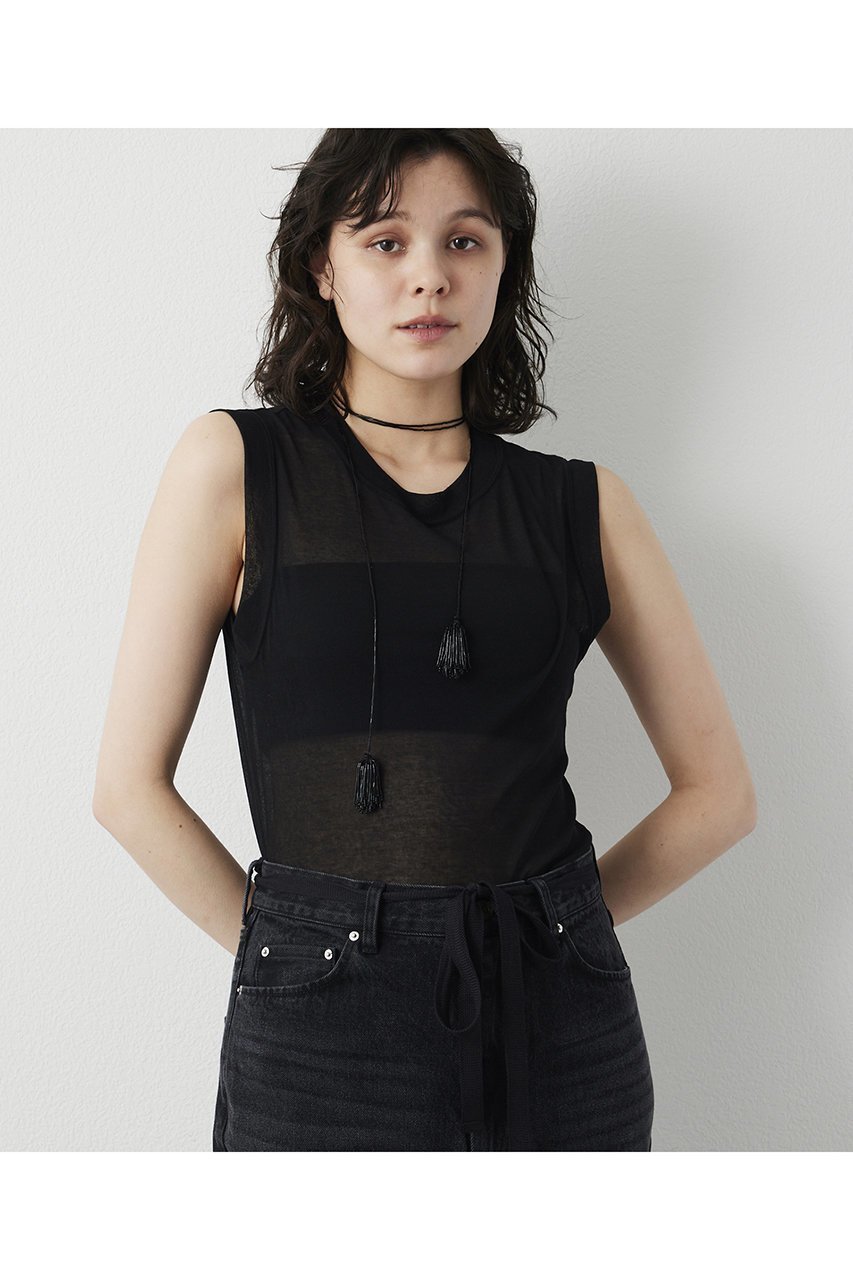 【ウィムガゼット/Whim Gazette】のシアータンクプルオーバー インテリア・キッズ・メンズ・レディースファッション・服の通販 founy(ファニー) 　ファッション　Fashion　レディースファッション　Fashion for Women　トップス・カットソー　Cut & Sew Tops　キャミソール&ノースリーブ　Camisoles & Sleeveless Tops　シャツ・ブラウス・オフィスカジュアル　Elegant Blouses & Button-Ups　ロングTシャツ・Tシャツ　Longline T-Shirts & Tees　カジュアルプルオーバー・ニットトップス　Pullovers & Knit Tops / Casual Pullovers　カットソー・ベーシックTシャツ　Cut-and-Sewn Tops / Stretch Tees & Basics　キャミソール　Camisole, Spaghetti Strap Top　シンプル　Simple, Minimal　タンク　Tank Top, Sleeveless Top　フィット　Fit, Slim Fit　新作・新入荷　New Arrivals / New In　ブラック|ID: prp329100004889136 ipo3291000000036525855