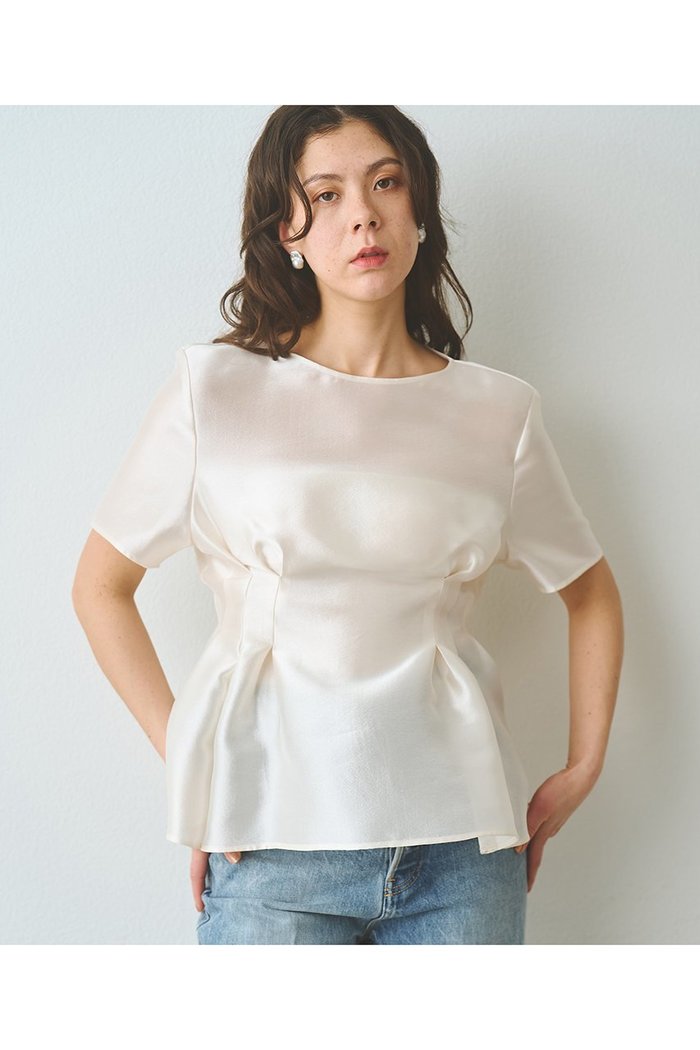 【ウィムガゼット/Whim Gazette】のオーガンジーペプラムブラウス インテリア・キッズ・メンズ・レディースファッション・服の通販 founy(ファニー) https://founy.com/ ファッション Fashion レディースファッション Fashion for Women トップス・カットソー Cut & Sew Tops シャツ・ブラウス・オフィスカジュアル Elegant Blouses & Button-Ups エレガント 上品 Elegant オーガンジー Organza Fabric ショート Short, Short Length シルク Silk, 100% Silk スリーブ Sleeve, Long Sleeve / Short Sleeve フォルム Silhouette, Form ペプラム Peplum, Flared Hem 新作・新入荷 New Arrivals / New In |ID: prp329100004889156 ipo3291000000036526099