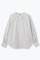 【レリル/lelill】の「ピマソロ」スプリッドブラウス ブラックストライプ|ID: prp329100004889162 ipo3291000000036526150