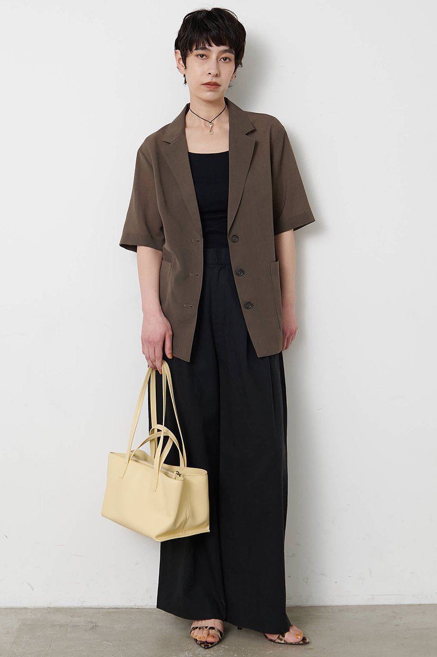 【ウィムガゼット/Whim Gazette】の【THE PAUSE】シアーハーフスリーブジャケット 人気、トレンドファッション・服の通販 founy(ファニー) 　ファッション　Fashion　レディースファッション　Fashion for Women　アウター　Coat / Outerwear Collection　レディースジャケット・軽アウター　Jackets　おすすめ　Recommended / Our Picks　シアー　Sheer, See-Through　ジャケット　Jacket, Outerwear　セットアップ　Set-Up, Coordinated Outfit　マニッシュ　Mannish, Boyish　半袖　Short Sleeve, Half Sleeve　新作・新入荷　New Arrivals / New In　other-2|ID: prp329100004889164 ipo3291000000036526166