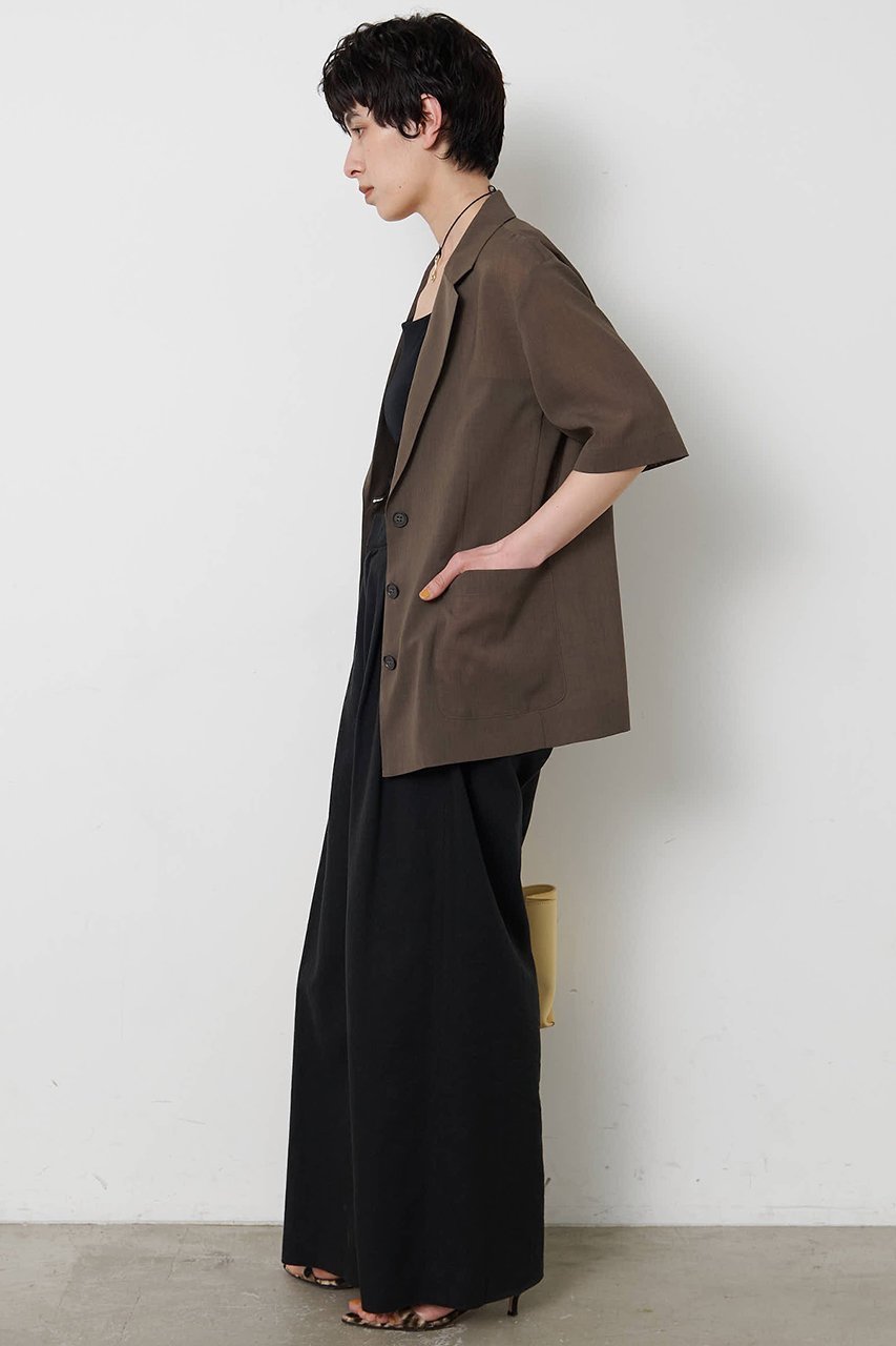 【ウィムガゼット/Whim Gazette】の【THE PAUSE】シアーハーフスリーブジャケット 人気、トレンドファッション・服の通販 founy(ファニー) 　ファッション　Fashion　レディースファッション　Fashion for Women　アウター　Coat / Outerwear Collection　レディースジャケット・軽アウター　Jackets　おすすめ　Recommended / Our Picks　シアー　Sheer, See-Through　ジャケット　Jacket, Outerwear　セットアップ　Set-Up, Coordinated Outfit　マニッシュ　Mannish, Boyish　半袖　Short Sleeve, Half Sleeve　新作・新入荷　New Arrivals / New In　other-3|ID: prp329100004889164 ipo3291000000036526167