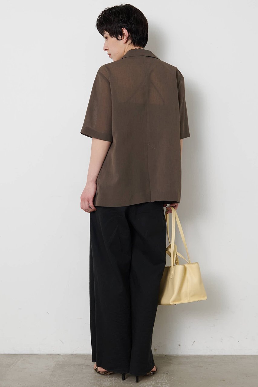 【ウィムガゼット/Whim Gazette】の【THE PAUSE】シアーハーフスリーブジャケット 人気、トレンドファッション・服の通販 founy(ファニー) 　ファッション　Fashion　レディースファッション　Fashion for Women　アウター　Coat / Outerwear Collection　レディースジャケット・軽アウター　Jackets　おすすめ　Recommended / Our Picks　シアー　Sheer, See-Through　ジャケット　Jacket, Outerwear　セットアップ　Set-Up, Coordinated Outfit　マニッシュ　Mannish, Boyish　半袖　Short Sleeve, Half Sleeve　新作・新入荷　New Arrivals / New In　other-4|ID: prp329100004889164 ipo3291000000036526169