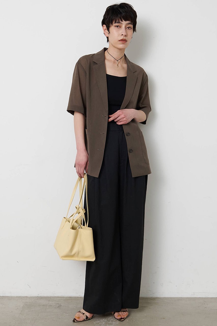 【ウィムガゼット/Whim Gazette】の【THE PAUSE】シアーハーフスリーブジャケット 人気、トレンドファッション・服の通販 founy(ファニー) 　ファッション　Fashion　レディースファッション　Fashion for Women　アウター　Coat / Outerwear Collection　レディースジャケット・軽アウター　Jackets　おすすめ　Recommended / Our Picks　シアー　Sheer, See-Through　ジャケット　Jacket, Outerwear　セットアップ　Set-Up, Coordinated Outfit　マニッシュ　Mannish, Boyish　半袖　Short Sleeve, Half Sleeve　新作・新入荷　New Arrivals / New In　other-6|ID: prp329100004889164 ipo3291000000036526173