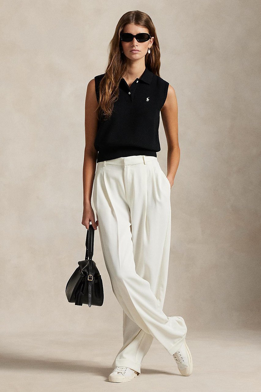 【ラルフローレン/RALPH LAUREN】の【POLO RALPH LAUREN】コットン クロップド スリーブレス ポロ セーター 人気、トレンドファッション・服の通販 founy(ファニー) 　ファッション　Fashion　レディースファッション　Fashion for Women　トップス・カットソー　Cut & Sew Tops　ニット　Knit Tops & Sweaters　カジュアルプルオーバー・ニットトップス　Pullovers & Knit Tops / Casual Pullovers　クロップド　Cropped, Short Length　シンプル　Simple, Minimal　スリーブ　Sleeve, Long Sleeve / Short Sleeve　セーター　Sweater, Knitwear　ノースリーブ　Sleeveless, No-Sleeve　バランス　Balance, Style Balance　フィット　Fit, Slim Fit　新作・新入荷　New Arrivals / New In　other-2|ID: prp329100004889170 ipo3291000000036526213