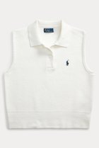 【ラルフローレン/RALPH LAUREN】の【POLO RALPH LAUREN】コットン クロップド スリーブレス ポロ セーター ホワイト|ID: prp329100004889170 ipo3291000000036879545
