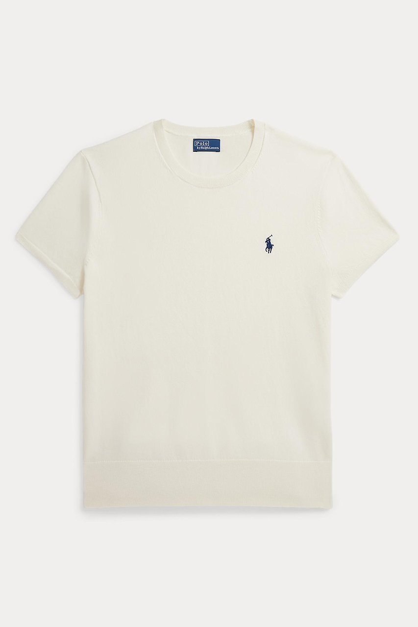 【ラルフローレン/RALPH LAUREN】の【POLO RALPH LAUREN】ショートスリーブ クルーネック セーター インテリア・キッズ・メンズ・レディースファッション・服の通販 founy(ファニー) ファッション Fashion レディースファッション Fashion for Women トップス・カットソー Cut & Sew Tops ニット Knit Tops & Sweaters カジュアルプルオーバー・ニットトップス Pullovers & Knit Tops / Casual Pullovers カフス Cuff Design ショート Short, Short Length スリム Slim, Slim Fit スリーブ Sleeve, Long Sleeve / Short Sleeve セーター Sweater, Knitwear バランス Balance, Style Balance フィット Fit, Slim Fit エレガント 上品 Elegant 半袖 Short Sleeve, Half Sleeve 新作・新入荷 New Arrivals / New In ナチュラル|ID: prp329100004889172 ipo3291000000036526223