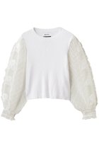 【ミュベール/MUVEIL】のシアータックスリーブニットプルオーバー ホワイト|ID: prp329100004889177 ipo3291000000036895997