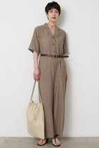 【ウィムガゼット/Whim Gazette】の【THE PAUSE】リネン混カイキンジャンプスーツ 人気、トレンドファッション・服の通販 founy(ファニー) ファッション Fashion レディースファッション Fashion for Women パンツ Pants & Trousers インナー Innerwear シンプル Simple, Minimal スーツ Suit, Formalwear バランス Balance, Style Balance リネン Linen, Linen Fabric 半袖 Short Sleeve, Half Sleeve 新作・新入荷 New Arrivals / New In thumbnail ブラウン|ID: prp329100004889182 ipo3291000000036526281