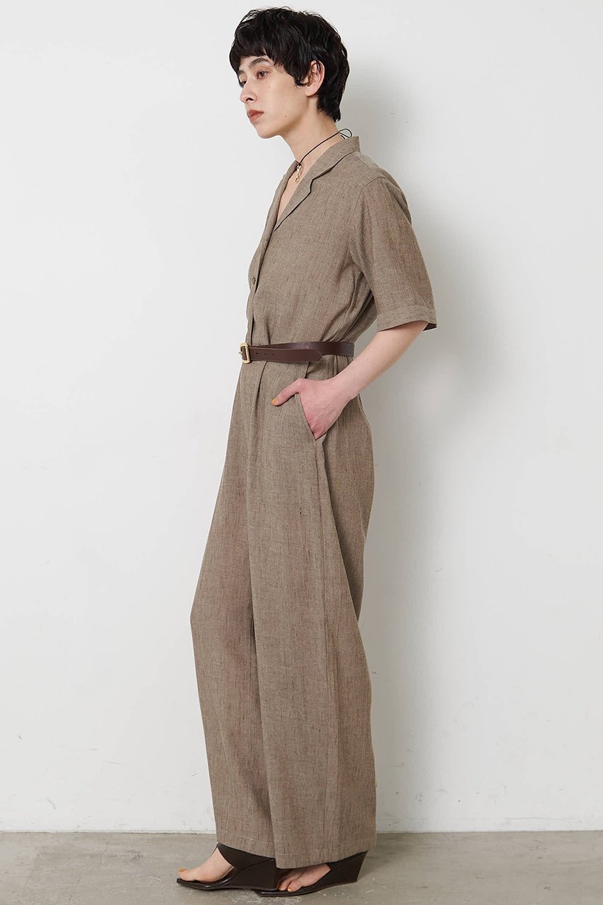 【ウィムガゼット/Whim Gazette】の【THE PAUSE】リネン混カイキンジャンプスーツ 人気、トレンドファッション・服の通販 founy(ファニー) 　ファッション　Fashion　レディースファッション　Fashion for Women　パンツ　Pants & Trousers　インナー　Innerwear　シンプル　Simple, Minimal　スーツ　Suit, Formalwear　バランス　Balance, Style Balance　リネン　Linen, Linen Fabric　半袖　Short Sleeve, Half Sleeve　新作・新入荷　New Arrivals / New In　other-2|ID: prp329100004889182 ipo3291000000036526282