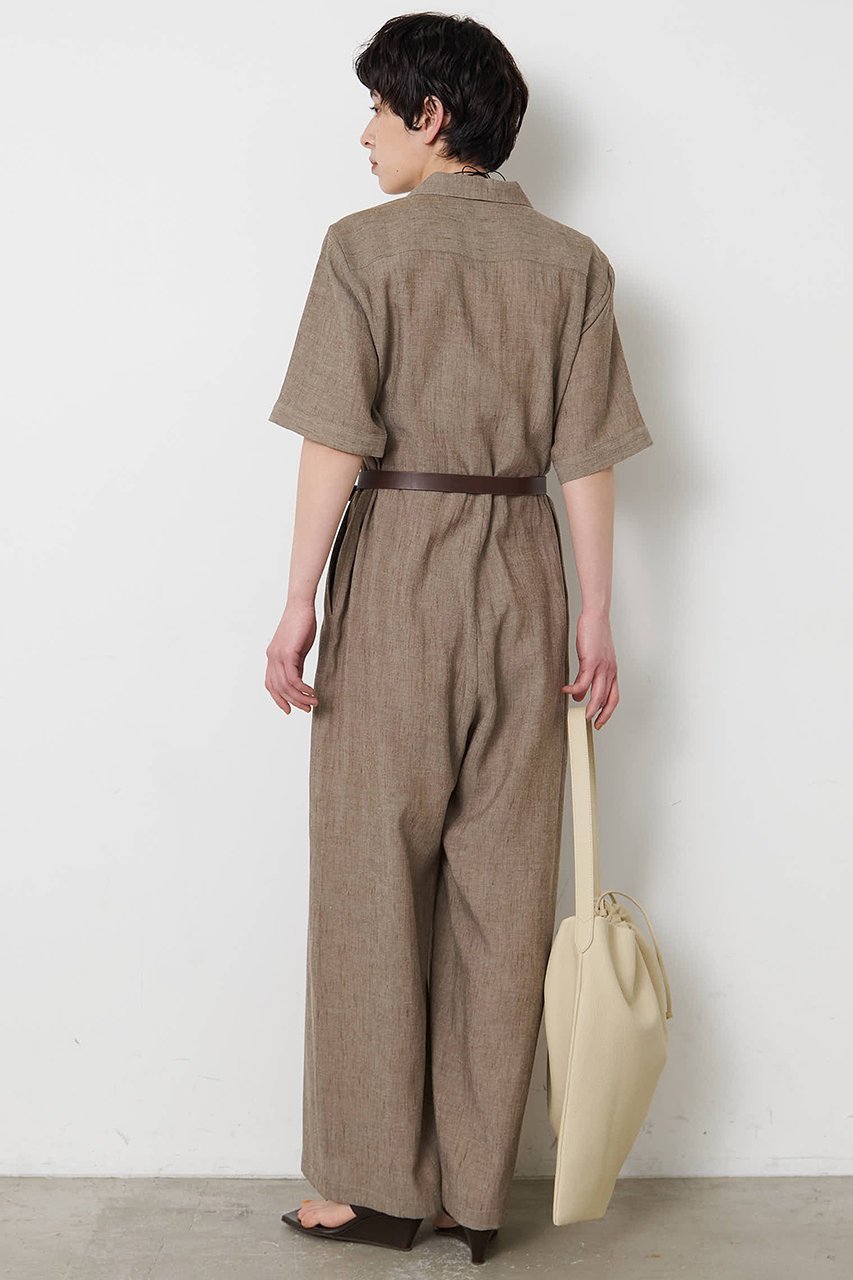 【ウィムガゼット/Whim Gazette】の【THE PAUSE】リネン混カイキンジャンプスーツ 人気、トレンドファッション・服の通販 founy(ファニー) 　ファッション　Fashion　レディースファッション　Fashion for Women　パンツ　Pants & Trousers　インナー　Innerwear　シンプル　Simple, Minimal　スーツ　Suit, Formalwear　バランス　Balance, Style Balance　リネン　Linen, Linen Fabric　半袖　Short Sleeve, Half Sleeve　新作・新入荷　New Arrivals / New In　other-3|ID: prp329100004889182 ipo3291000000036526283