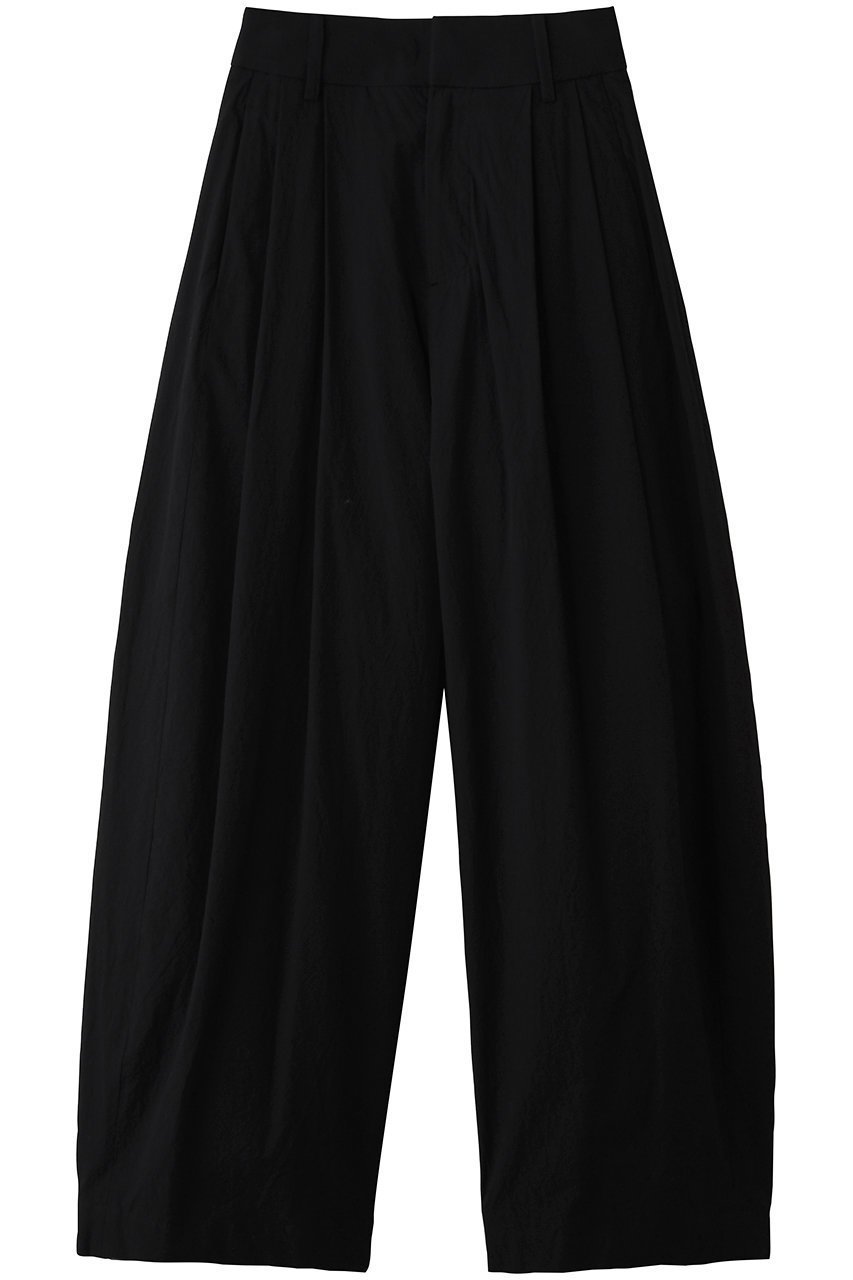 【サクラ/SACRA】のハイカウントコットンタンブルタックパンツ インテリア・キッズ・メンズ・レディースファッション・服の通販 founy(ファウニー) 　ファッション　Fashion　レディースファッション　Fashion for Women　パンツ　Pants & Trousers　イタリア　Italy　ワッシャー　Washer, Crinkled Finish　ブラック|ID: prp329100004889188 ipo3291000000036879588