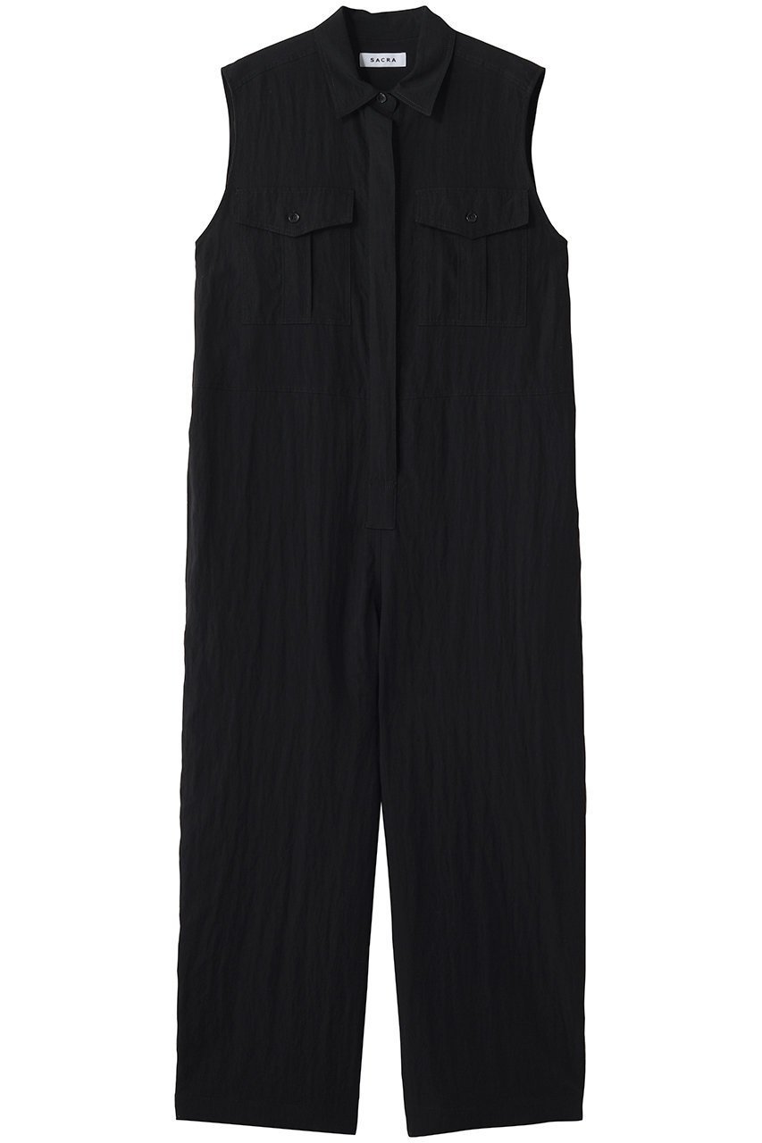 【サクラ/SACRA】のセルロースナイロンタンブラーオールインワン インテリア・キッズ・メンズ・レディースファッション・服の通販 founy(ファニー) 　ファッション　Fashion　レディースファッション　Fashion for Women　パンツ　Pants & Trousers　おすすめ　Recommended / Our Picks　シューズ　Shoes, Footwear　ドレープ　Drape, Draping Fabric　ビンテージ　Vintage, Retro Style　ポケット　Pocket, Pocket Detail　ミリタリー　Military, Army Style　ワーク　Workwear, Utility Style　新作・新入荷　New Arrivals / New In　ブラック|ID: prp329100004889189 ipo3291000000036526349