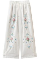 【ミュベール/MUVEIL】のフラワー刺しゅうパンツ 人気、トレンドファッション・服の通販 founy(ファニー) ファッション Fashion レディースファッション Fashion for Women パンツ Pants & Trousers ストレート Straight, Straight Cut フラワー Flower, Floral メッシュ Mesh, Net Fabric ヨーク Yoke, Yoke Design ワイド Wide, Wide Fit ワーク Workwear, Utility Style 新作・新入荷 New Arrivals / New In thumbnail ホワイト|ID: prp329100004889191 ipo3291000000036526363