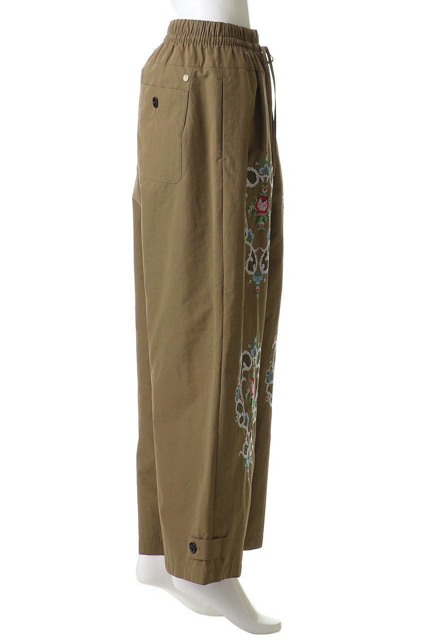【ミュベール/MUVEIL】のフラワー刺しゅうパンツ 人気、トレンドファッション・服の通販 founy(ファニー) 　ファッション　Fashion　レディースファッション　Fashion for Women　パンツ　Pants & Trousers　ストレート　Straight, Straight Cut　フラワー　Flower, Floral　メッシュ　Mesh, Net Fabric　ヨーク　Yoke, Yoke Design　ワイド　Wide, Wide Fit　ワーク　Workwear, Utility Style　新作・新入荷　New Arrivals / New In　other-3|ID: prp329100004889191 ipo3291000000036526366