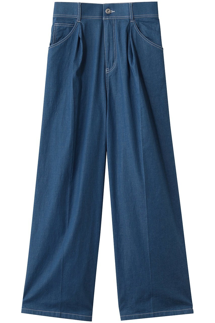 【ティアラ/Tiara】のデニムタックパンツ インテリア・キッズ・メンズ・レディースファッション・服の通販 founy(ファニー) 　ファッション　Fashion　レディースファッション　Fashion for Women　パンツ　Pants & Trousers　デニムパンツ・ジーンズ・美脚デニム　Denim Jeans & Pants　ストレッチ　Stretch, Stretchy Fabric　デニム　Denim, Jeans Material　トレンド　Trend, Trending Now　ワイド　Wide, Wide Fit　新作・新入荷　New Arrivals / New In　インディゴブルー|ID: prp329100004889195 ipo3291000000036526399