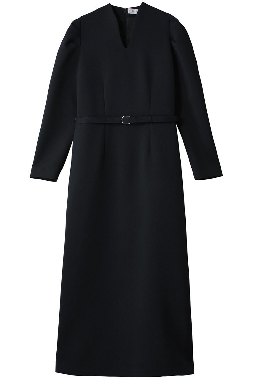 【リムアーク/RIM.ARK】のPower shoulder noble OP/ワンピース インテリア・キッズ・メンズ・レディースファッション・服の通販 founy(ファニー) 　ファッション　Fashion　レディースファッション　Fashion for Women　ワンピース　Dresses　チュニック　Tunic Tops & Dresses　オケージョン　Occasion Wear　カッティング　Cutting Detail　チュニック　Tunic, Long Top　ロング　Long, Long-Length　ネイビー|ID: prp329100004889201 ipo3291000000036529182