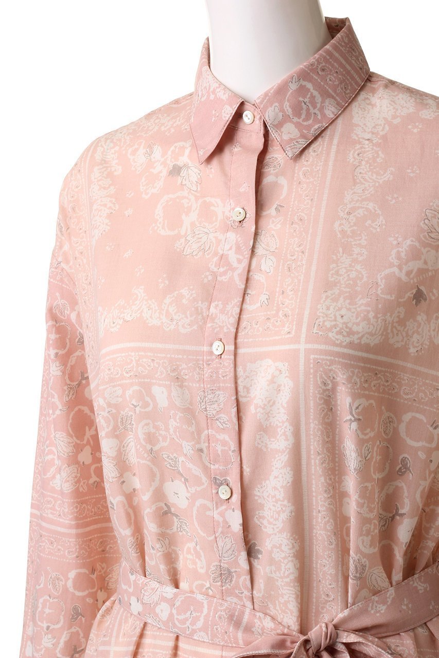 【プリスティン/PRISTINE】のバンダナプリントロングシャツワンピース 人気、トレンドファッション・服の通販 founy(ファニー) 　ファッション　Fashion　レディースファッション　Fashion for Women　ワンピース　Dresses　シャツワンピース / 1枚で着映えコーデ　Shirt Dresses　チュニック　Tunic Tops & Dresses　チュニック　Tunic, Long Top　春　Spring　羽織　Haori, Light Jacket　other-5|ID: prp329100004889206 ipo3291000000036529372