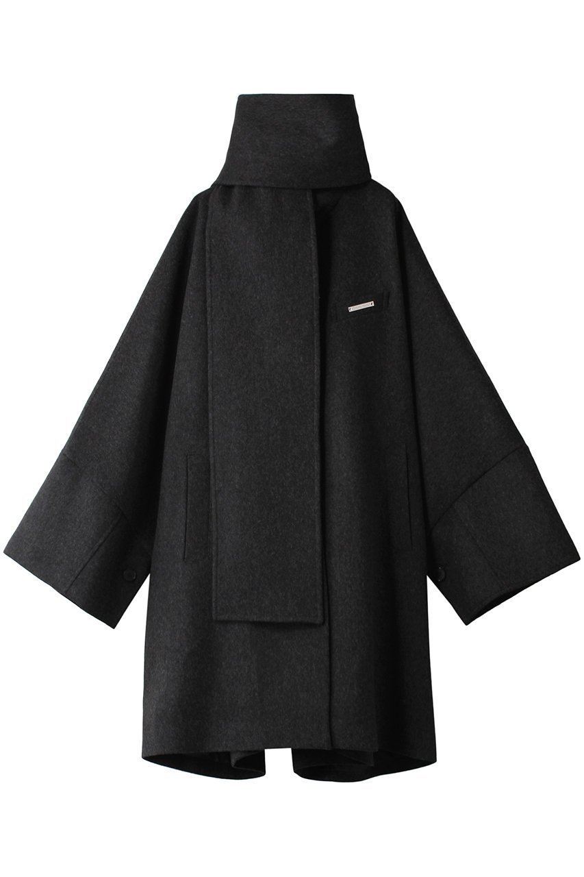 【プランク プロジェクト/PRANK PROJECT】のスーパー140ウールポンチョコート / Super 140 Wool Poncho Coat インテリア・キッズ・メンズ・レディースファッション・服の通販 founy(ファニー) 　ファッション　Fashion　レディースファッション　Fashion for Women　アウター　Coat / Outerwear Collection　コート・ロングコート・ピーコート　Long Coats, Peacoats & More　ポンチョ・ケープコート　Ponchos & Capes　ショート　Short, Short Length　スタンド　Stand Collar, Upright Stand　ビッグ　Big, Oversized　ポケット　Pocket, Pocket Detail　マフラー　Scarf, Muffler　ロング　Long, Long-Length　防寒　Cold Protection, Winter-Ready　GRY(グレー)|ID: prp329100004889207 ipo3291000000036529518