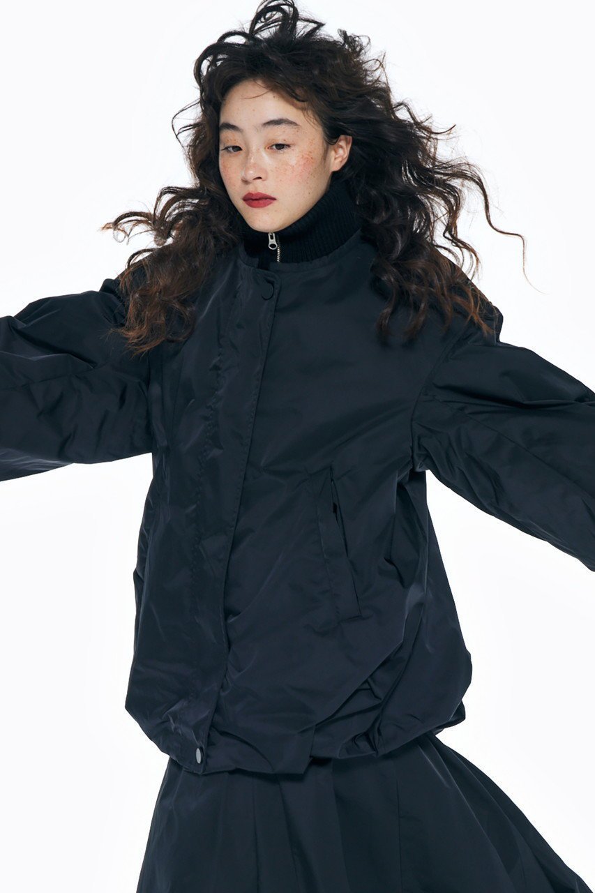 【エンフォルド/ENFOLD】のDICROS SOLO Twill ニットレイヤーバルーンコート インテリア・キッズ・メンズ・レディースファッション・服の通販 founy(ファニー) ファッション Fashion レディースファッション Fashion for Women アウター Coat / Outerwear Collection コート・ロングコート・ピーコート Long Coats, Peacoats & More スタンド Stand Collar, Upright Stand バルーン Balloon, Balloon Silhouette ブルゾン Blouson, Bomber Jacket マフラー Scarf, Muffler ロング Long, Long-Length ブラック|ID: prp329100004889209 ipo3291000000036529578