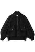 【ヒューエルミュージアム/hueLe Museum】の【STUMBLY】Lace Combi Sheer Sleeve MA-1 人気、トレンドファッション・服の通販 founy(ファニー) ファッション Fashion レディースファッション Fashion for Women アウター Coat / Outerwear Collection レディースジャケット・軽アウター Jackets MA-1ジャケット MA-1 Bomber Jackets / Flight Jackets インナー Innerwear エレガント 上品 Elegant シンプル Simple, Minimal ジャケット Jacket, Outerwear スリーブ Sleeve, Long Sleeve / Short Sleeve デニム Denim, Jeans Material トレンド Trend, Trending Now フロント Front, Front Design レース Lace, Lace Fabric |ID:prp329100004889217