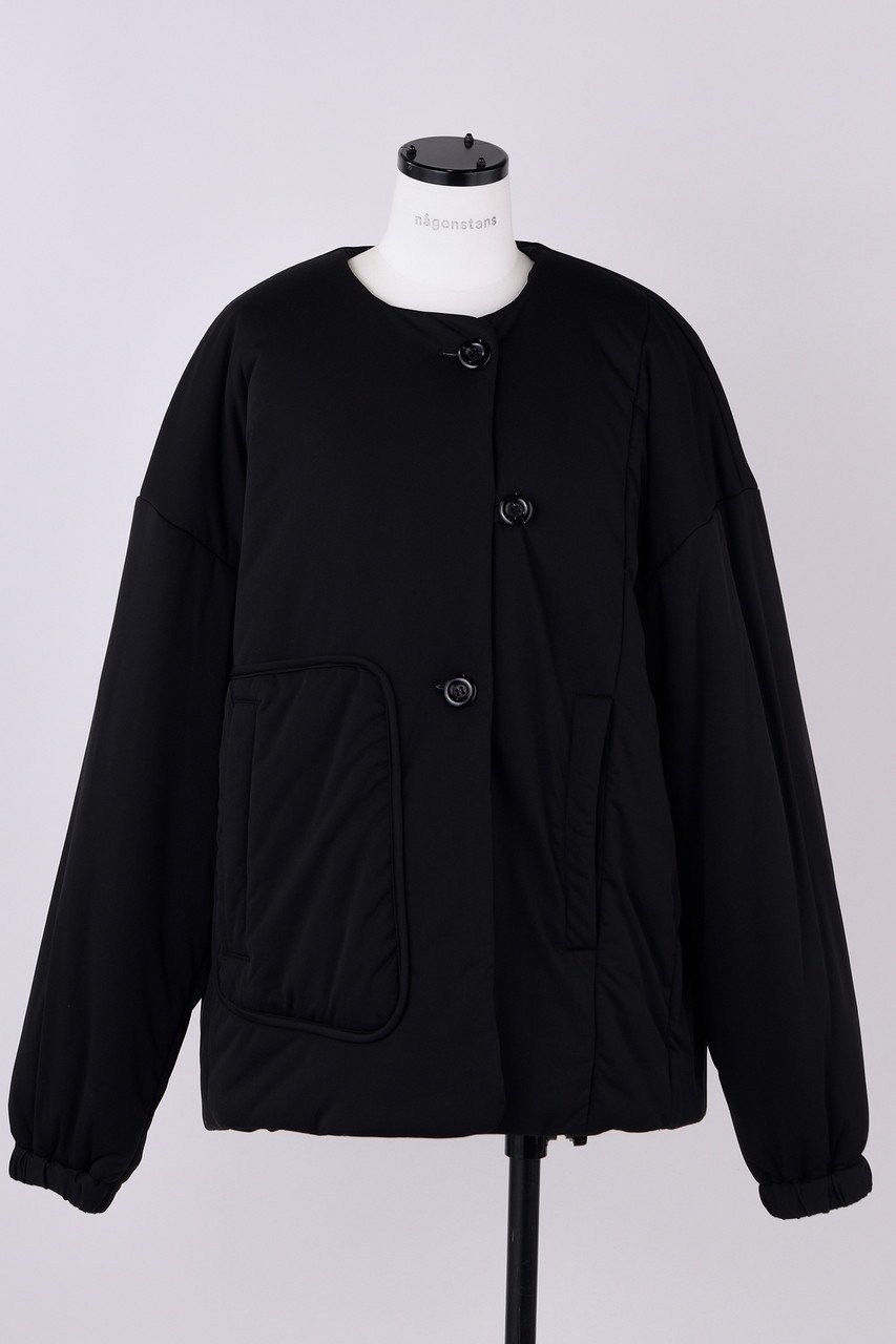 【ナゴンスタンス/nagonstans】のAirshut ノーカラーBZ/ブルゾン インテリア・キッズ・メンズ・レディースファッション・服の通販 founy(ファウニー) 　ファッション　Fashion　レディースファッション　Fashion for Women　アウター　Coat / Outerwear Collection　レディースジャケット・軽アウター　Jackets　ブルゾンジャケット・スポーティアウター　Blouson Jackets　ジャケット　Jacket, Outerwear　ブルゾン　Blouson, Bomber Jacket　ポケット　Pocket, Pocket Detail　軽量　Lightweight, Ultra Light　Black|ID: prp329100004889219 ipo3291000000036529992