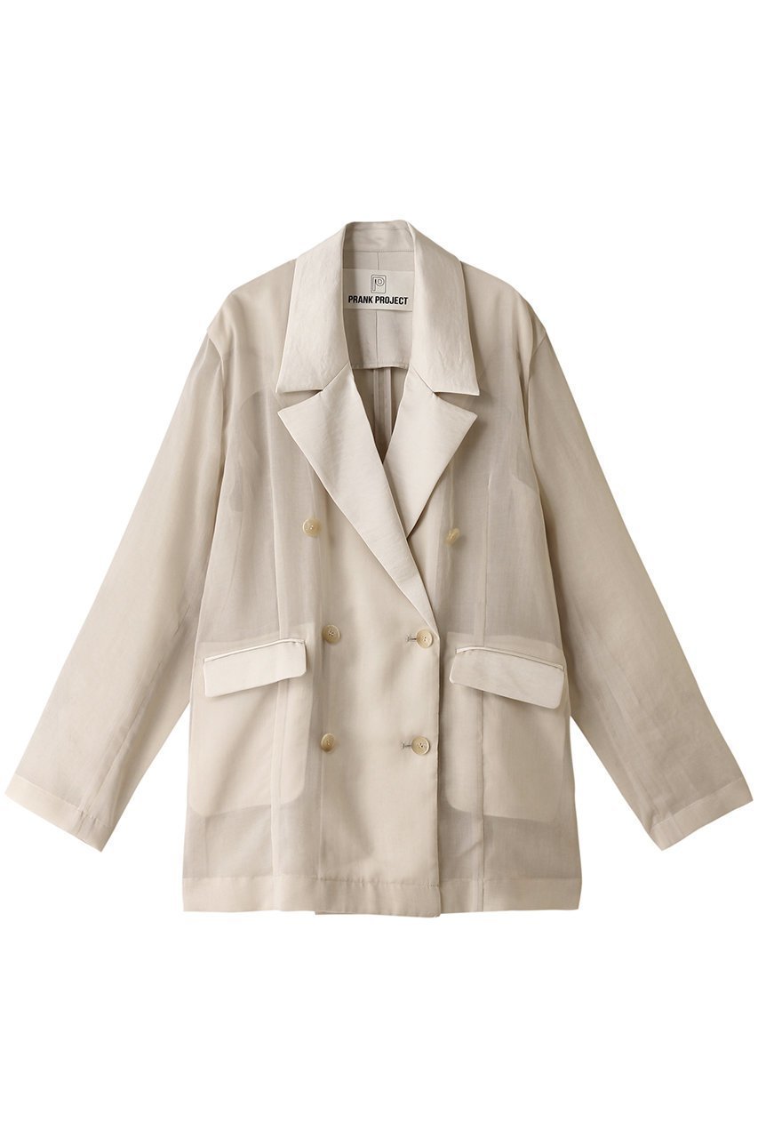 【プランク プロジェクト/PRANK PROJECT】のシースルーサテンコンビジャケット / See-through Satin Combi Jacket インテリア・キッズ・メンズ・レディースファッション・服の通販 founy(ファウニー) ファッション Fashion レディースファッション Fashion for Women アウター Coat / Outerwear Collection レディースジャケット・軽アウター Jackets オケージョン Occasion Wear オーガンジー Organza Fabric グラフィック Graphic, Graphic Design ジャケット Jacket, Outerwear 夏 Summer 羽織 Haori, Light Jacket IVR(アイボリー)|ID: prp329100004889229 ipo3291000000036530273