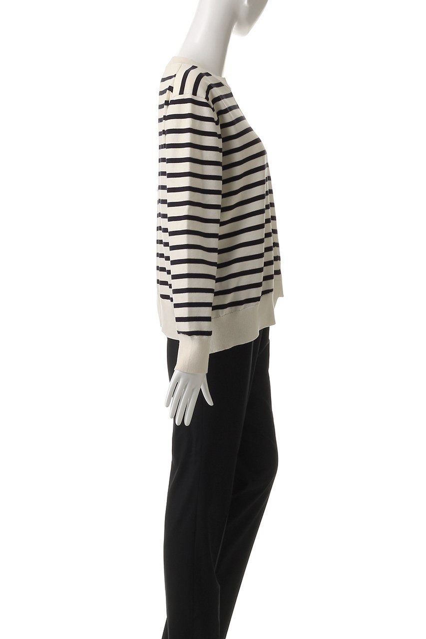【マイ ウィークネス/MY WEAKNESS】のOlja Border Knit 大人の最旬トレンドファッション＆コーディネート founy(ファウニー) 　ファッション　Fashion　レディースファッション　Fashion for Women　トップス・カットソー　Cut & Sew Tops　ニット　Knit Tops & Sweaters　カジュアルプルオーバー・ニットトップス　Pullovers & Knit Tops / Casual Pullovers　インナー　Innerwear　ウォッシャブル　Machine Washable　カッティング　Cutting Detail　シンプル　Simple, Minimal　ジャケット　Jacket, Outerwear　デニム　Denim, Jeans Material　フロント　Front, Front Design　ボーダー　Border, Stripe　再入荷　Restock / Back in Stock　other-3|ID: prp329100004889242 ipo3291000000036530632
