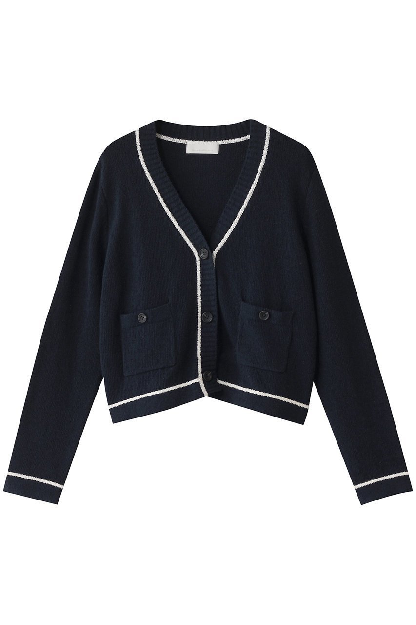 【ガリャルダガランテ/GALLARDAGALANTE】のトリミングブークレーカーディガン インテリア・キッズ・メンズ・レディースファッション・服の通販 founy(ファニー) ファッション Fashion レディースファッション Fashion for Women トップス・カットソー Cut & Sew Tops ニット Knit Tops & Sweaters カーディガン・羽織り Layered Style Cardigans おすすめ Recommended / Our Picks アンサンブル Ensemble Set カーディガン Cardigan, Knitwear ショート Short, Short Length タンク Tank Top, Sleeveless Top トリミング Trimming, Decorative Edge バランス Balance, Style Balance ボトム Bottoms, Lower Wear ネイビー|ID: prp329100004889245 ipo3291000000036530710