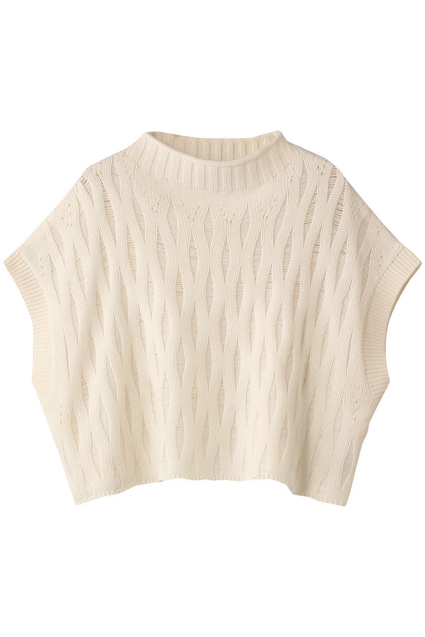 【ミズイロ インド/mizuiro ind】のpattern knitting short vest ベスト インテリア・キッズ・メンズ・レディースファッション・服の通販 founy(ファウニー) 　ファッション　Fashion　レディースファッション　Fashion for Women　トップス・カットソー　Cut & Sew Tops　ニット　Knit Tops & Sweaters　ベスト&ジレ / 重ね着スタイル　Vests & Gilets　カジュアルプルオーバー・ニットトップス　Pullovers & Knit Tops / Casual Pullovers　インナー　Innerwear　クロップド　Cropped, Short Length　シアー　Sheer, See-Through　ジャケット　Jacket, Outerwear　トレンド　Trend, Trending Now　パターン　Pattern, Design Print　ベスト　Vest, Waistcoat　off white|ID: prp329100004889254 ipo3291000000036530910