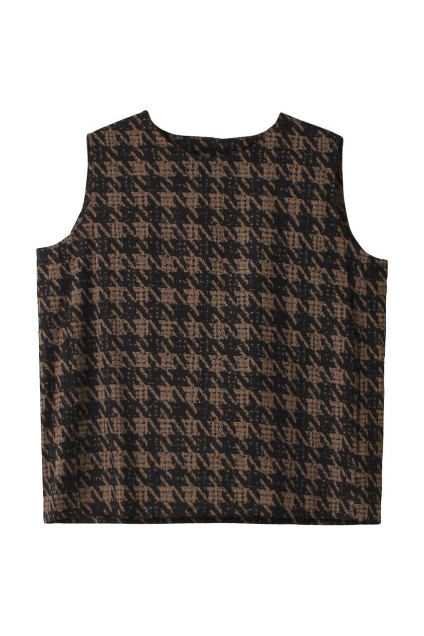 【ミズイロ インド/mizuiro ind】のchidori print N/S P/O プルオーバー インテリア・キッズ・メンズ・レディースファッション・服の通販 founy(ファニー) 　ファッション　Fashion　レディースファッション　Fashion for Women　トップス・カットソー　Cut & Sew Tops　ニット　Knit Tops & Sweaters　カジュアルプルオーバー・ニットトップス　Pullovers & Knit Tops / Casual Pullovers　インナー　Innerwear　ジャケット　Jacket, Outerwear　ツイード　Twill, Twill Weave　ノースリーブ　Sleeveless, No-Sleeve　プリント　Print, Printed Pattern　秋　Autumn　brown|ID: prp329100004889262 ipo3291000000036531159